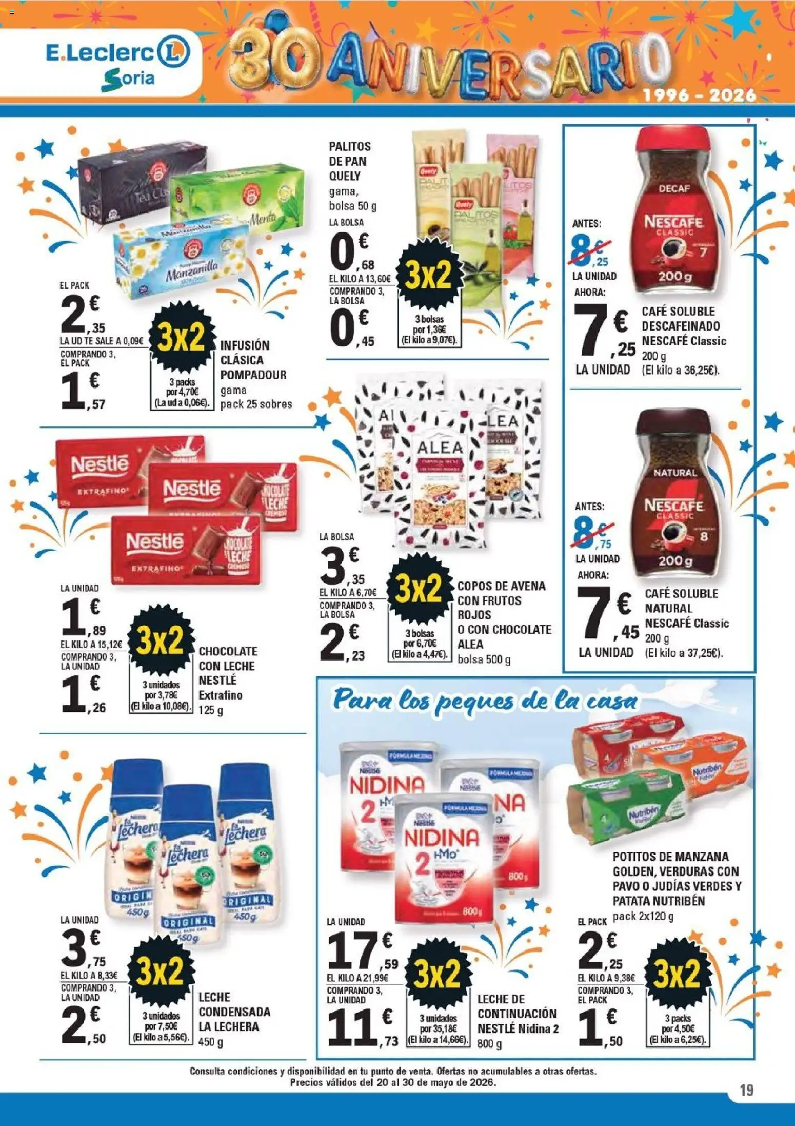 E.Leclerc Soria │ válido desde el 20.05.2026 | Página: 19 | Productos: Pan, Chocolate, Té, Bolsa