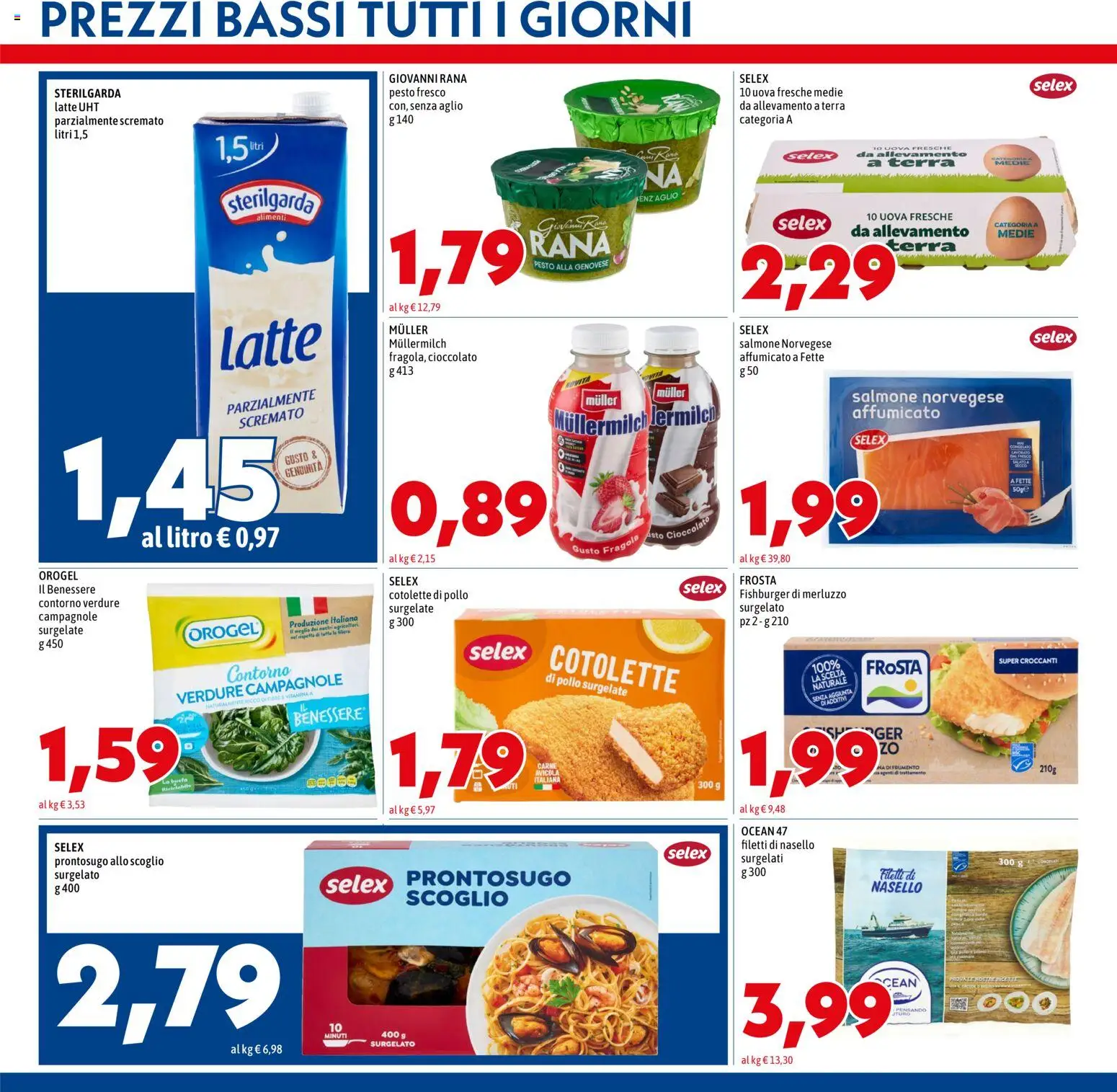 Volantino Mega del 28.05.2026 | Pagina: 5 | Prodotti: Merluzzo, Verdure, Latte, Nasello