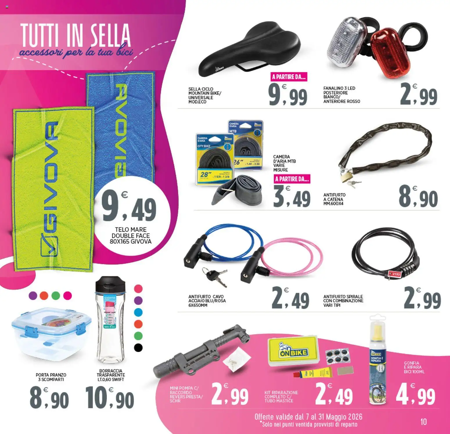 Volantino Interspar del 07.05.2026 | Pagina: 10 | Prodotti: Tubo, Cavo, Borraccia
