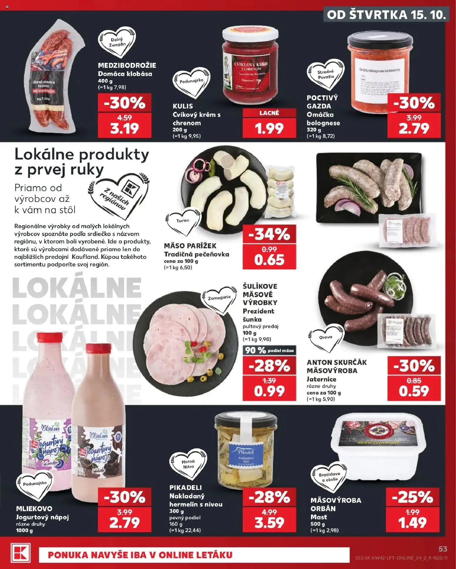 Kaufland SK akciós ujság - amely érvényes a következő dátumtól: 2026.10.15. | Oldal: 53