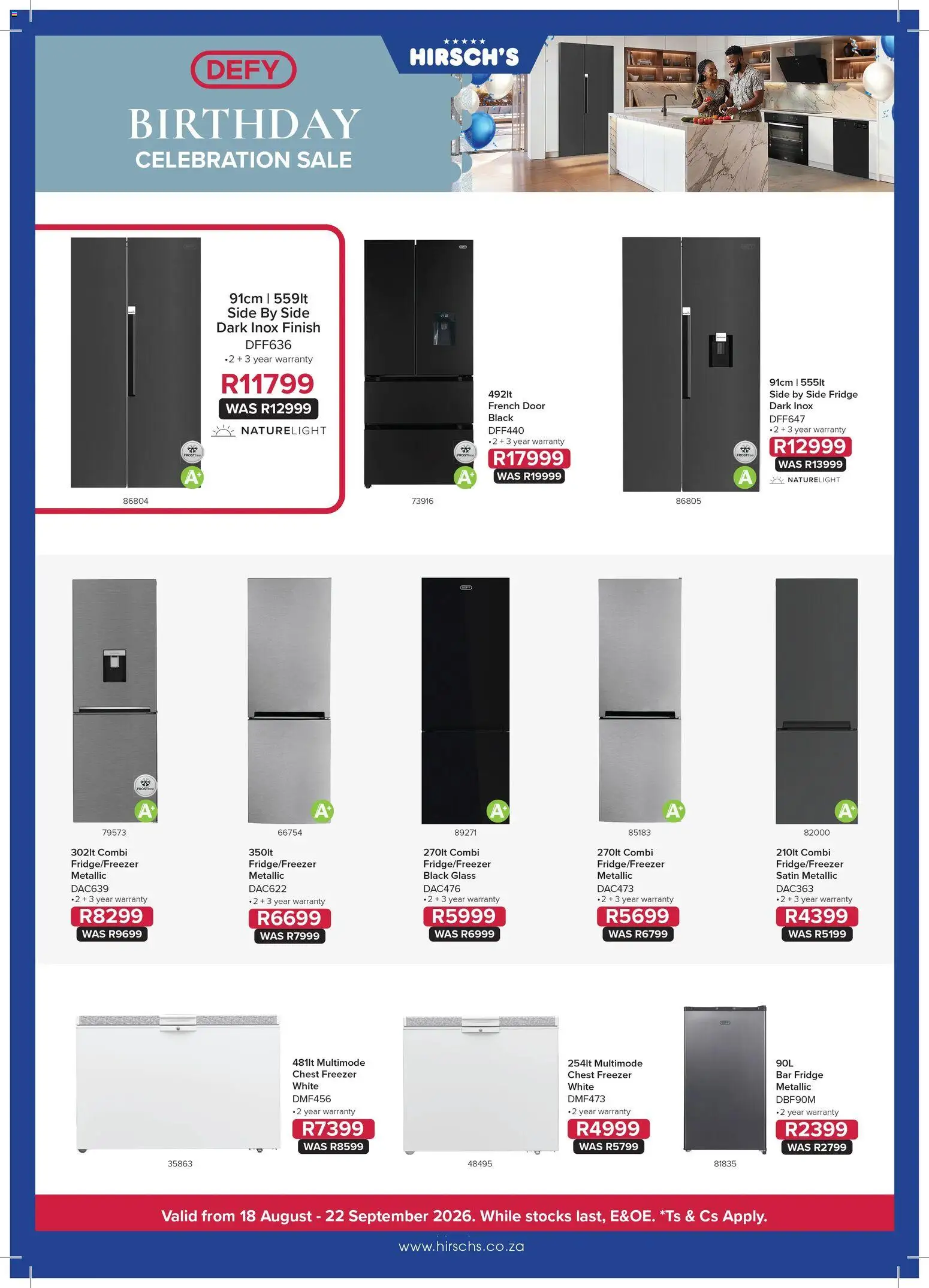 New Hirsch's catalogue – valid from 21/08/2026 | Page: 18 | Products: Freezer, Fridge, Chest freezer