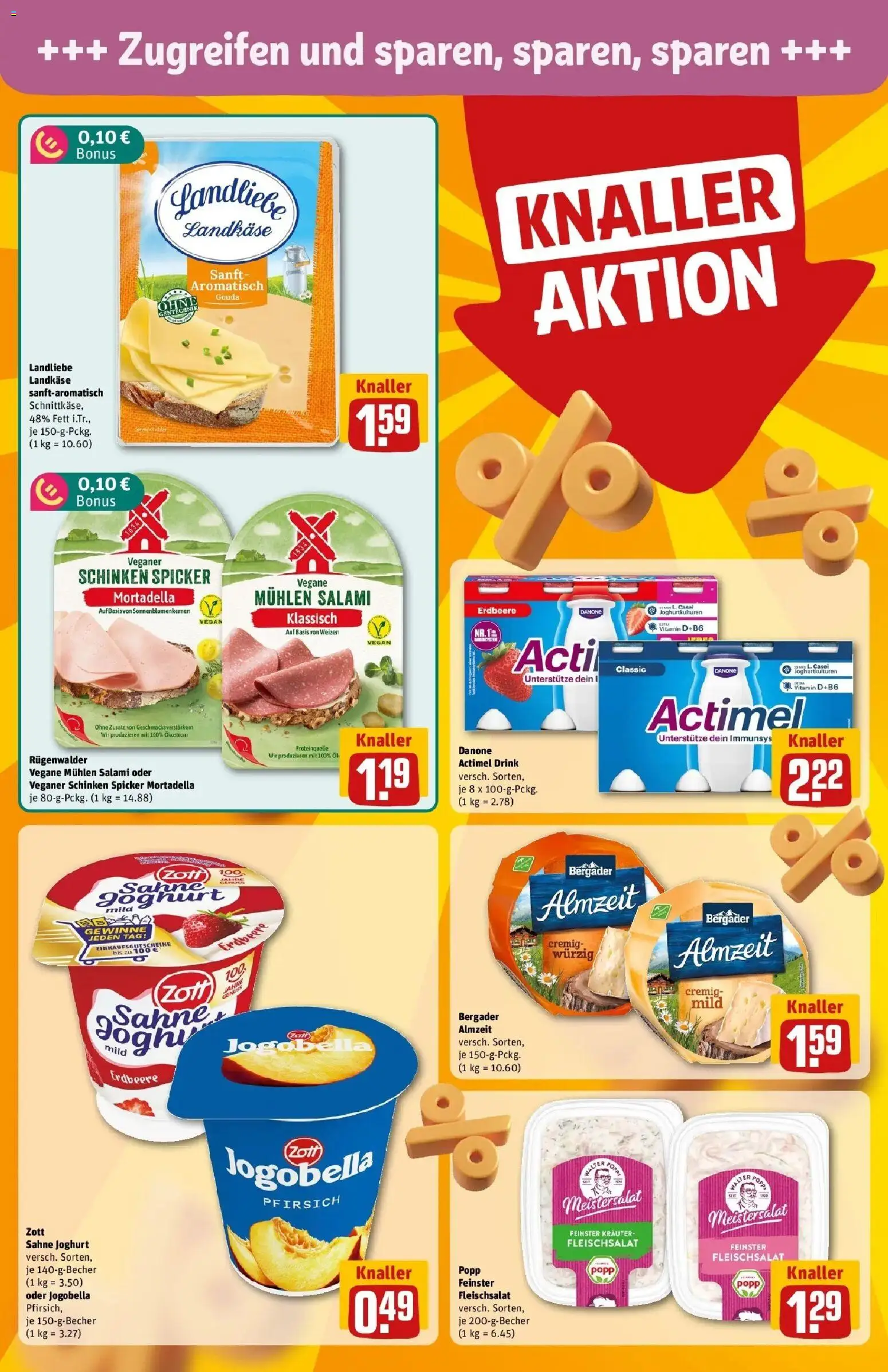 REWE Prospekt ab 14.09.2026 zum Blättern » Angebote | Seite: 14 | Produkte: Joghurt, Gouda, Pfirsich, Schinken
