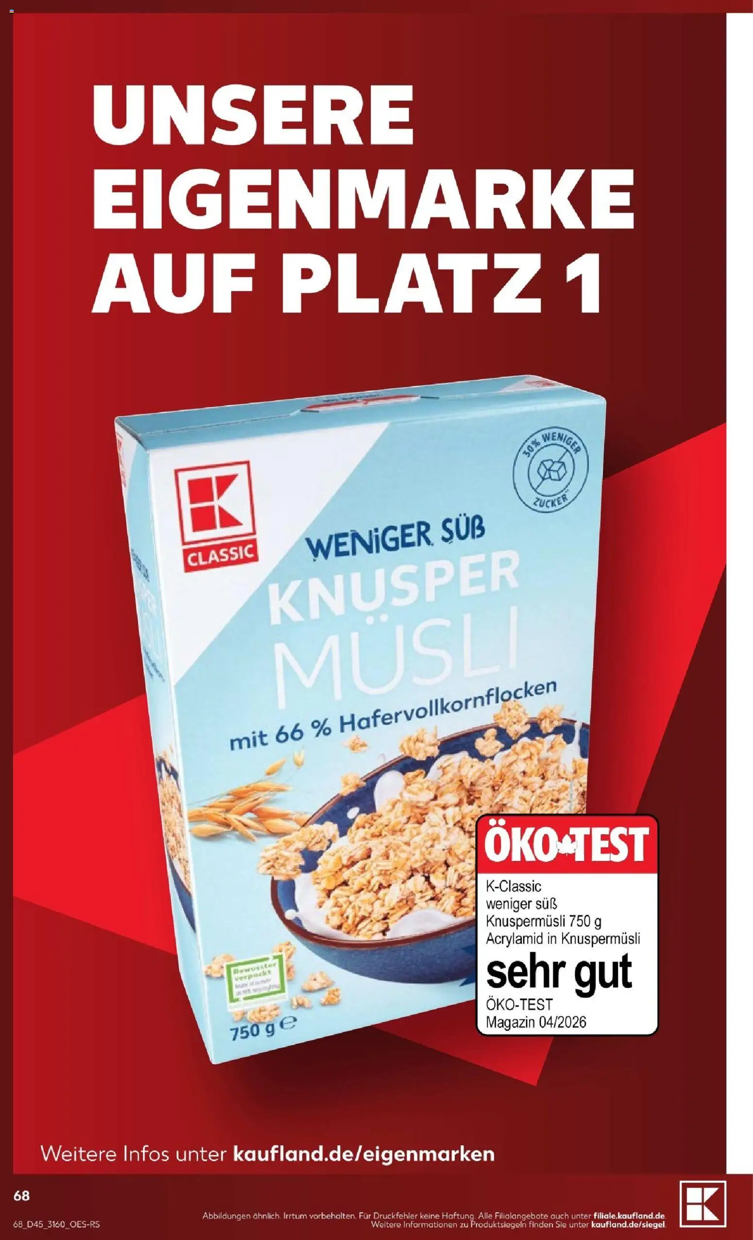 Kaufland Prospekt – gültig ab 02.11.2026 | Seite: 68 | Produkte: Musli, Zucker, Magazin