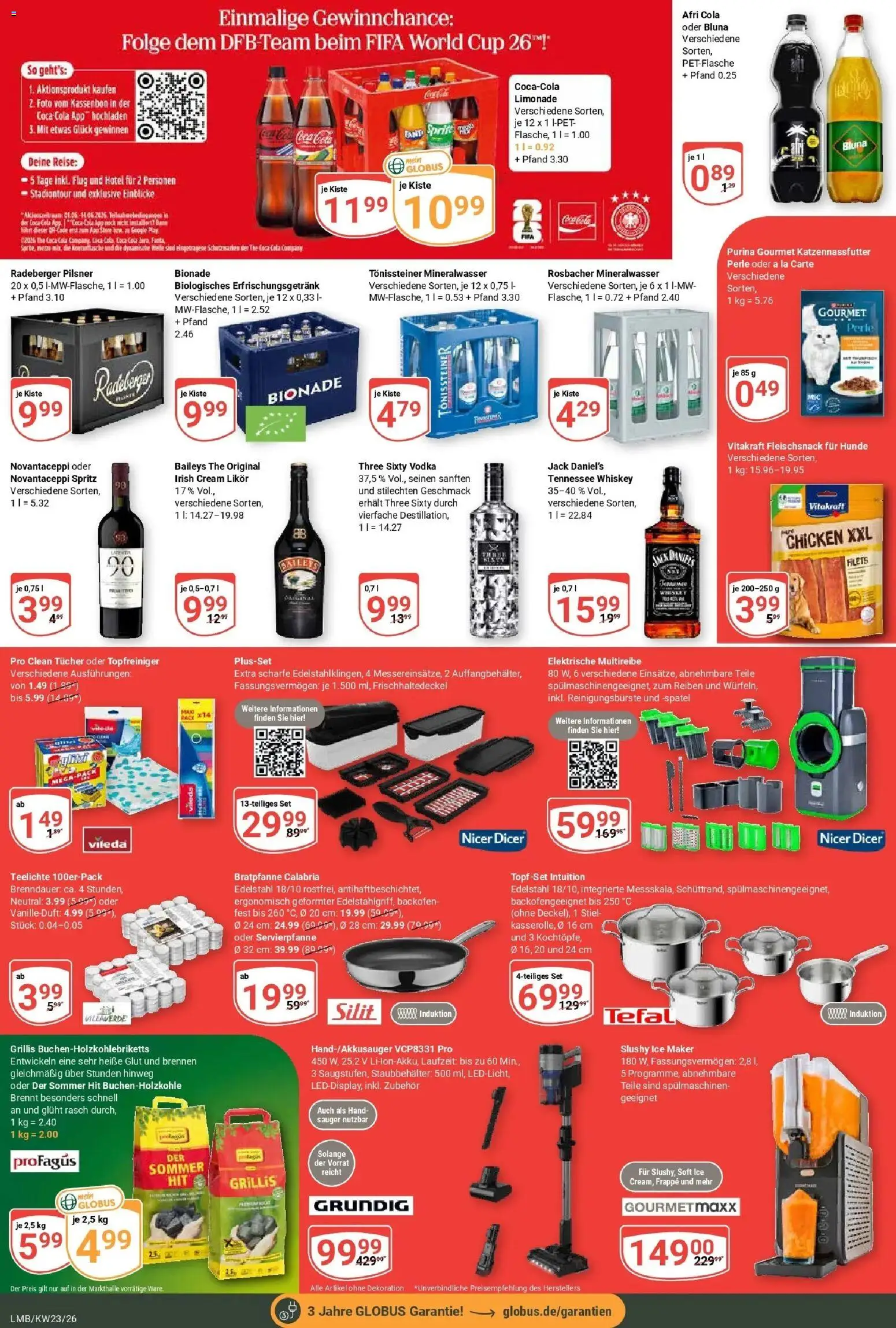Globus Prospekt Limburg – gültig ab 01.06.2026 | Seite: 10 | Produkte: Cola, Limonade, Mineralwasser, Baileys