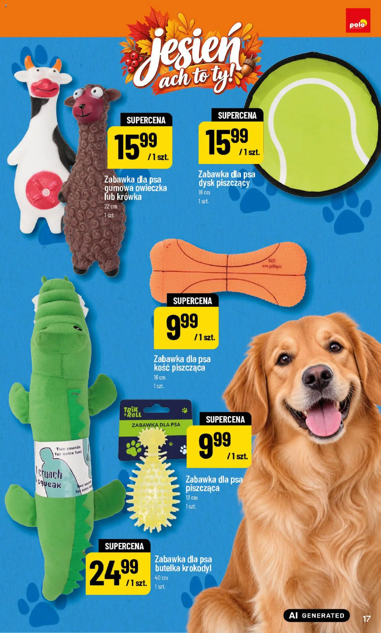 POLOmarket katalog - Jesień od 25.09.2026 | Strona: 17 | Produkty: Dysk, Krowka, Zabawka dla psa