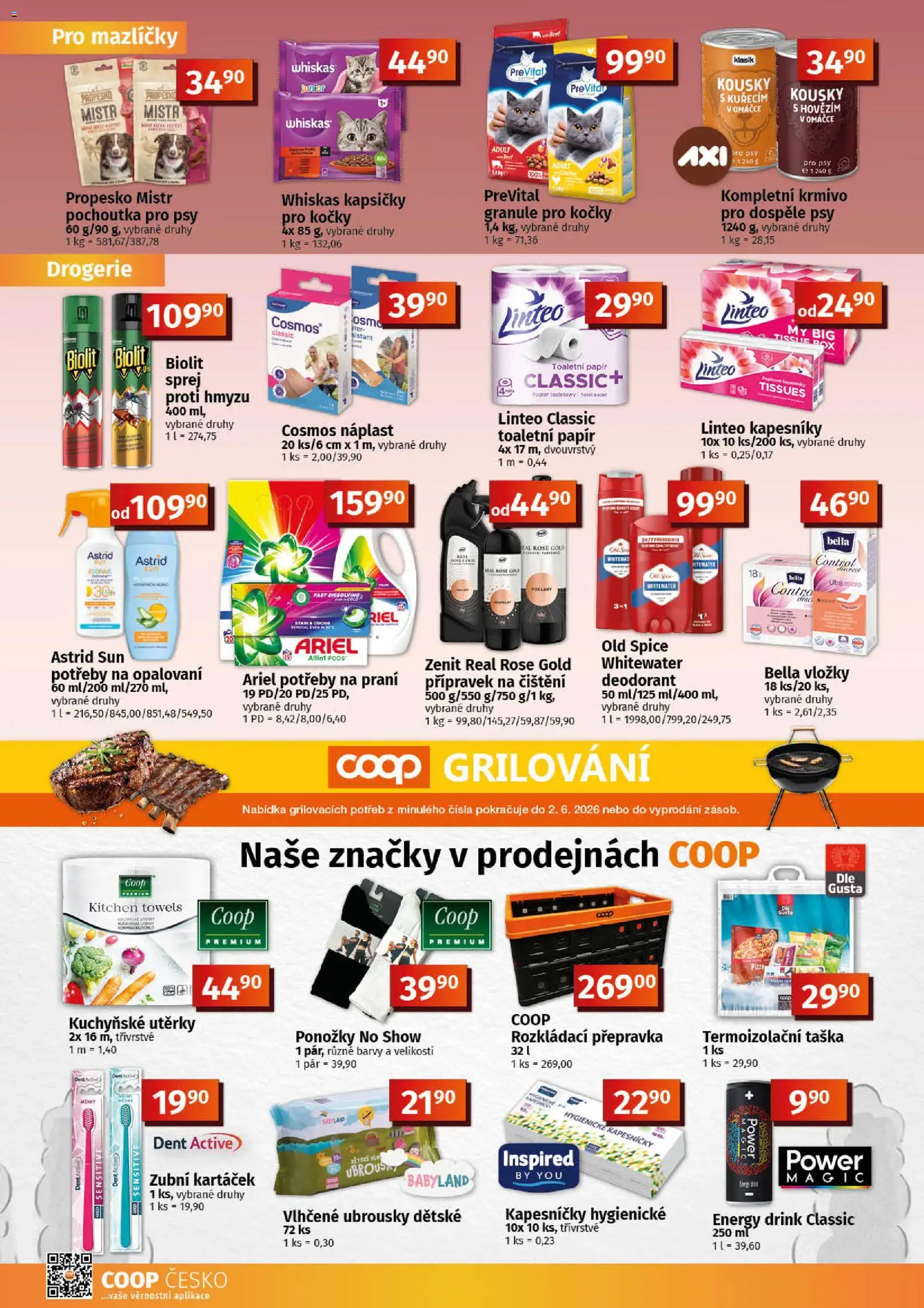 Coop leták - Tuty od 20.05.2026 | Strana: 8 | Produkty: Zubní kartáček, Přepravka, Granule pro kočky, Barvy