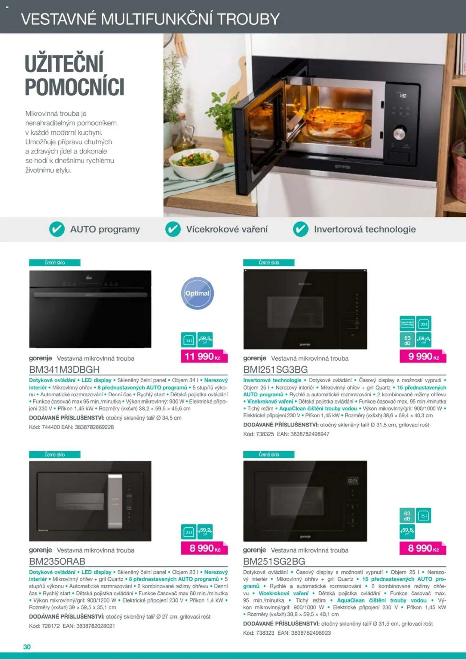 XXXLutz leták - Gorenje 2026 od 01.05.2026 | Strana: 30 | Produkty: Trouba, Mikrovlnná trouba, Gril, LED