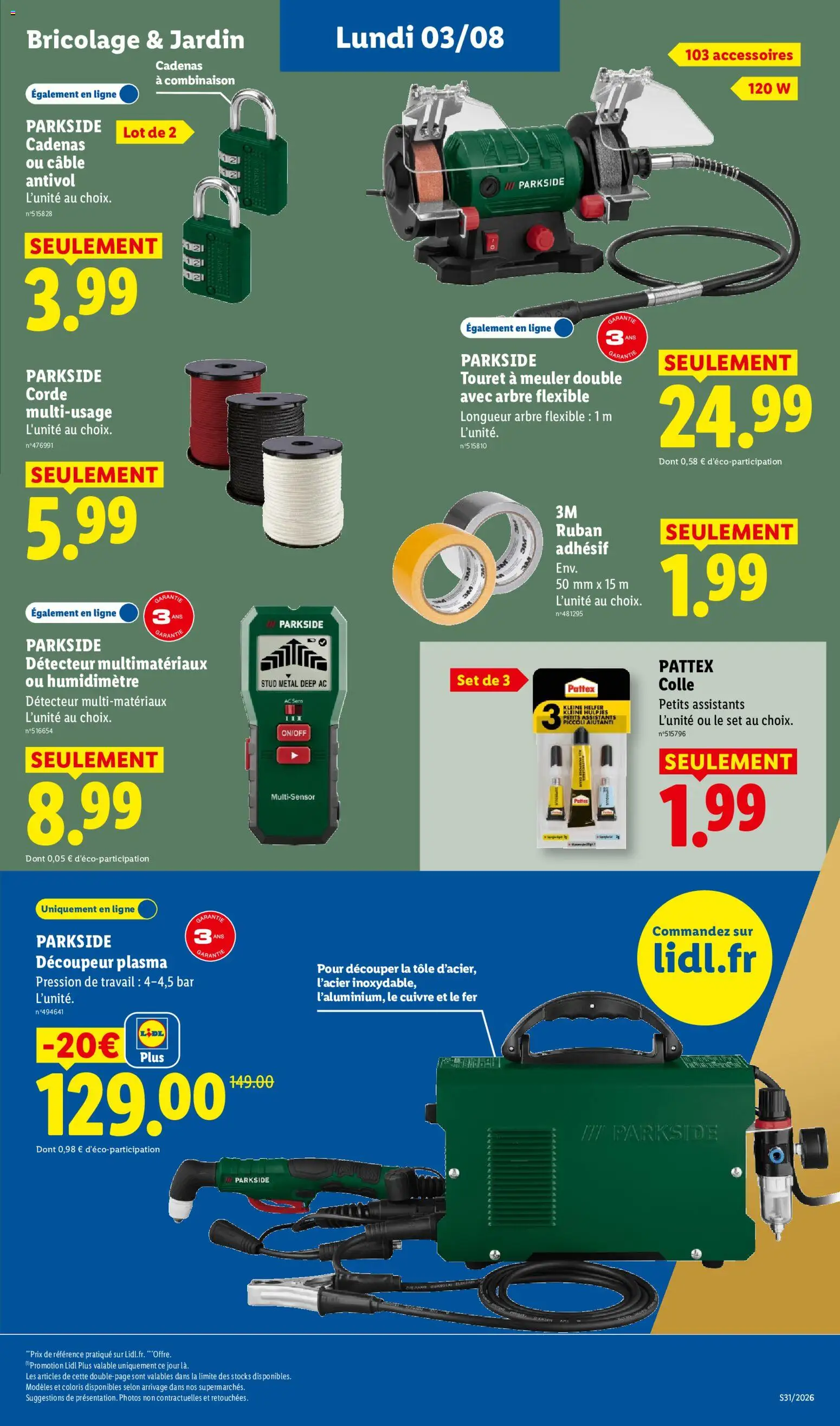 {H1} | Page: 45 | Produits: Humidimètre, Cutter, Découpeur plasma, Combinaison