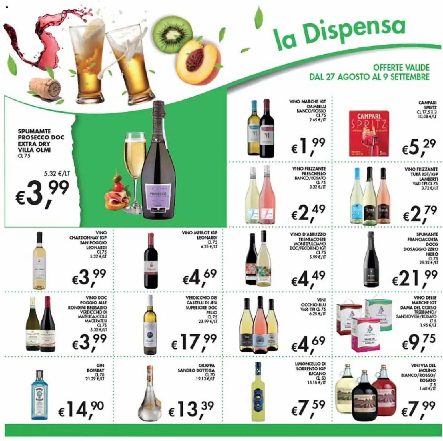 Volantino Coal del 27/08/2026 | Pagina: 12 | Prodotti: Campari, Vino, Spumante, Limoncello