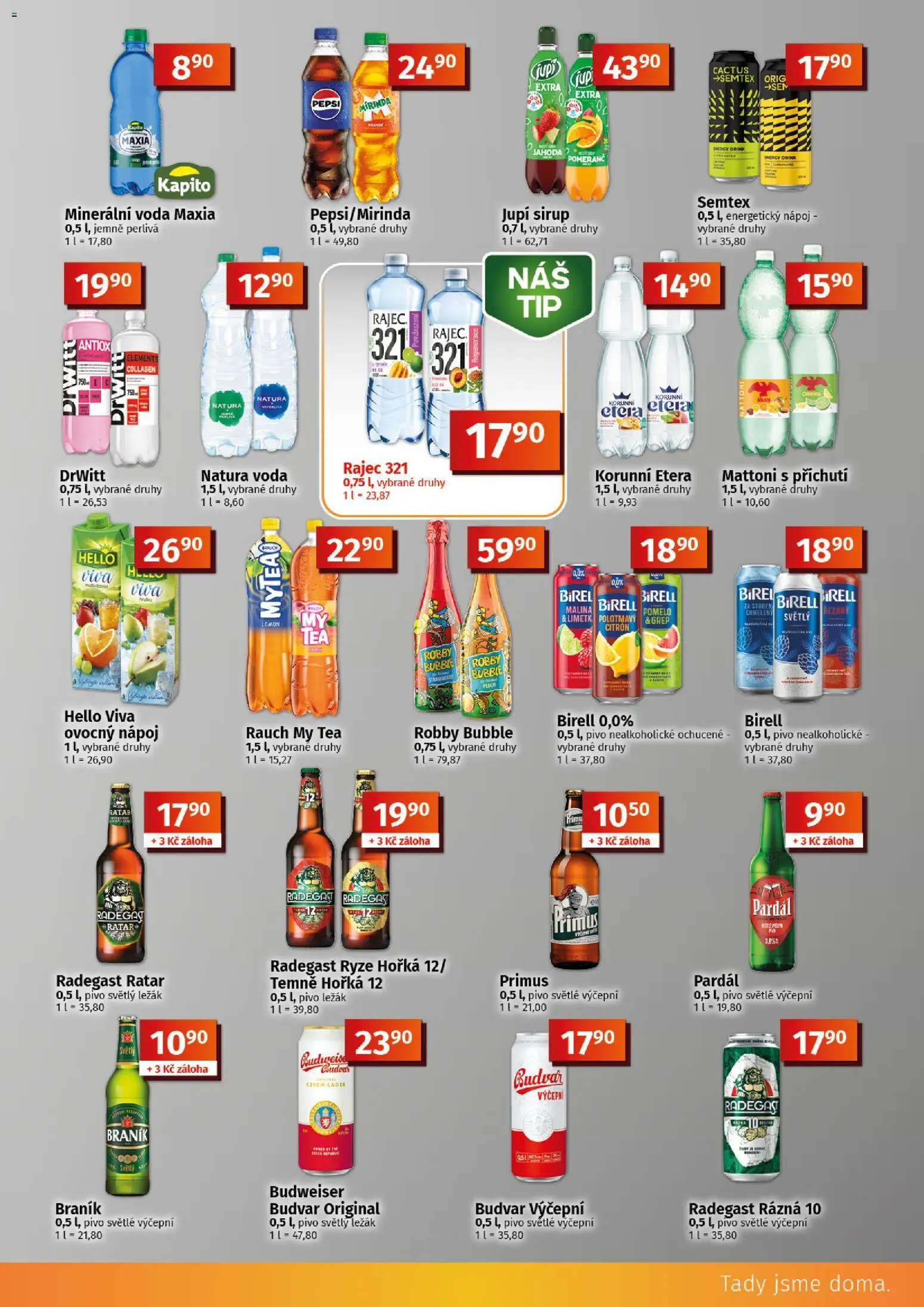 Coop leták - Tuty od 12.08.2026 | Strana: 7 | Produkty: Mattoni, Budvar, Radegast, Minerální voda