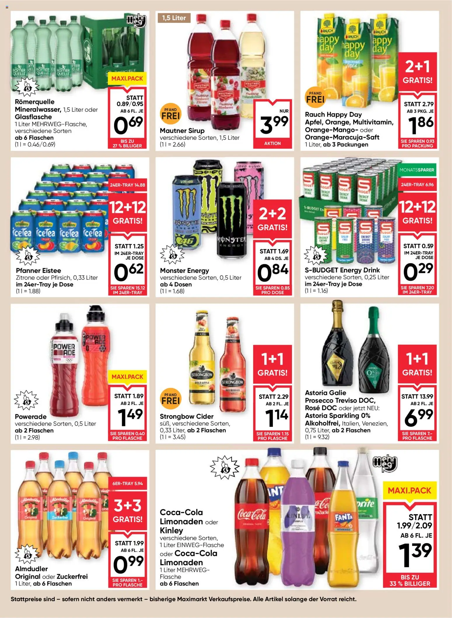 Maximarkt Flugblatt gültig ab 27.08.2026 | Seite: 12 | Produkte: Zitrone, Prosecco, Fanta