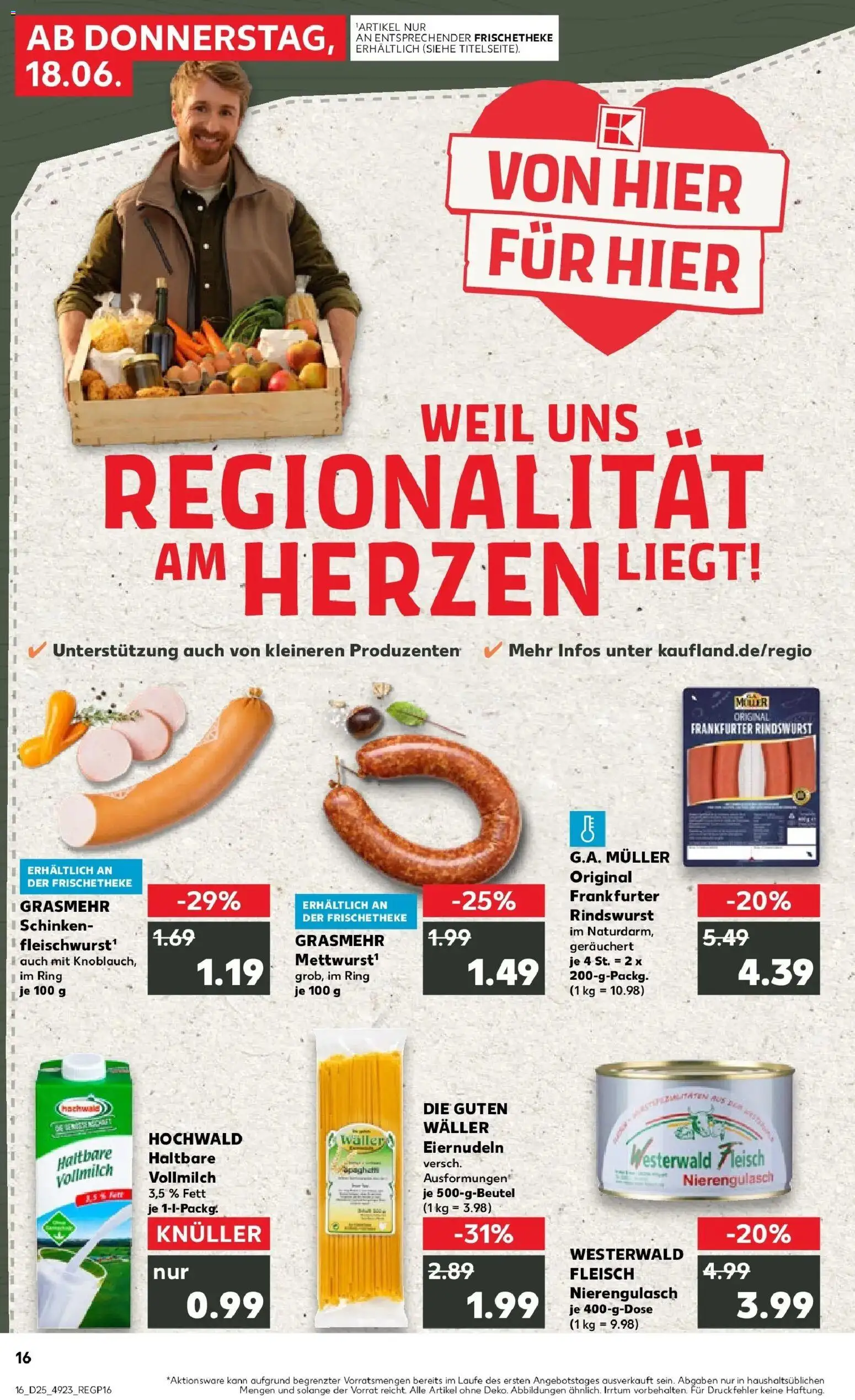 Kaufland Prospekt Heiligenroth – gültig ab 15.06.2026 | Seite: 1 | Produkte: Schinken, Fleisch
