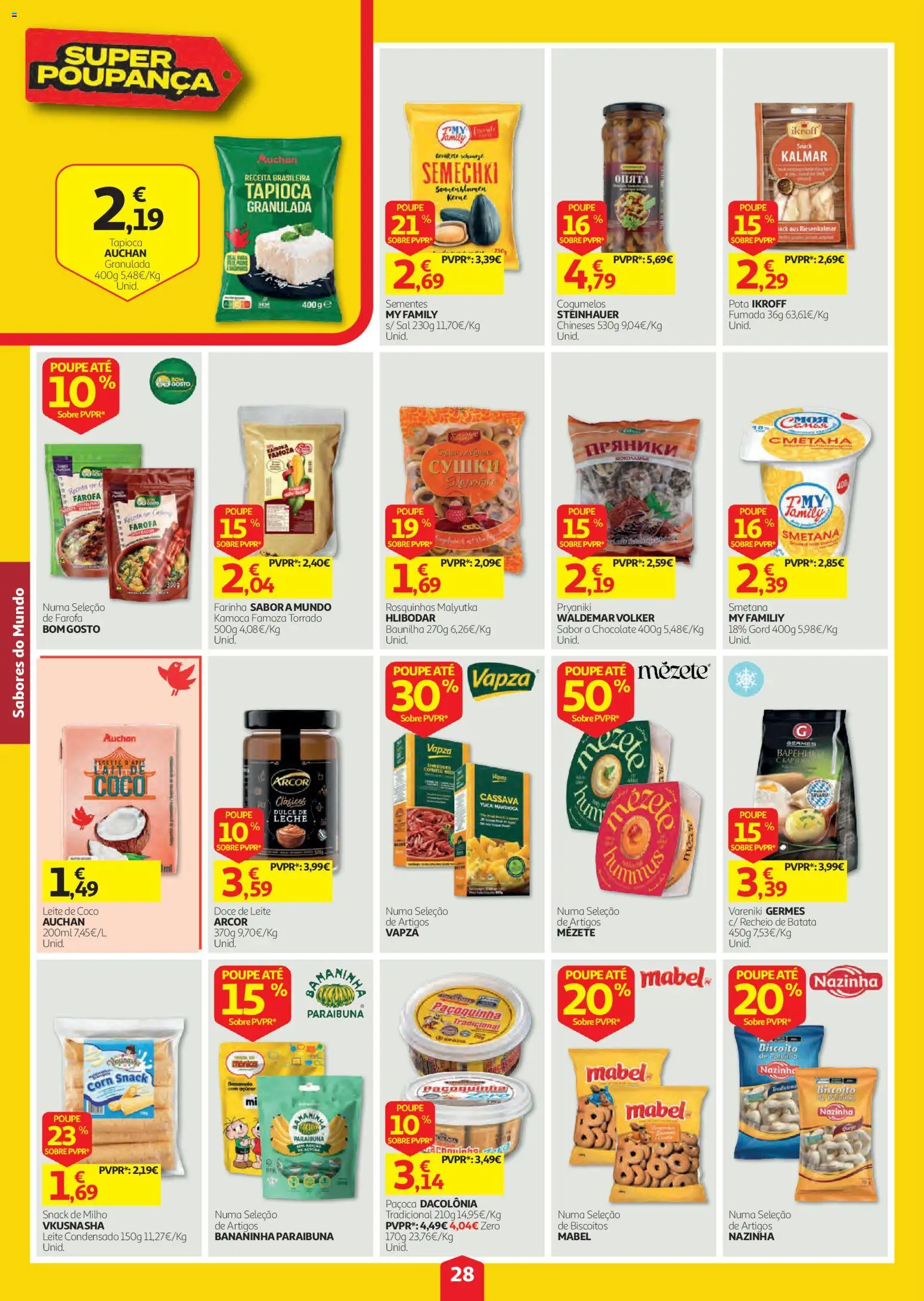 Auchan folheto │ válido de 01/10/2026 | Página: 28 | Produtos: Baunilha, Batata, Doce de leite, Leite condensado