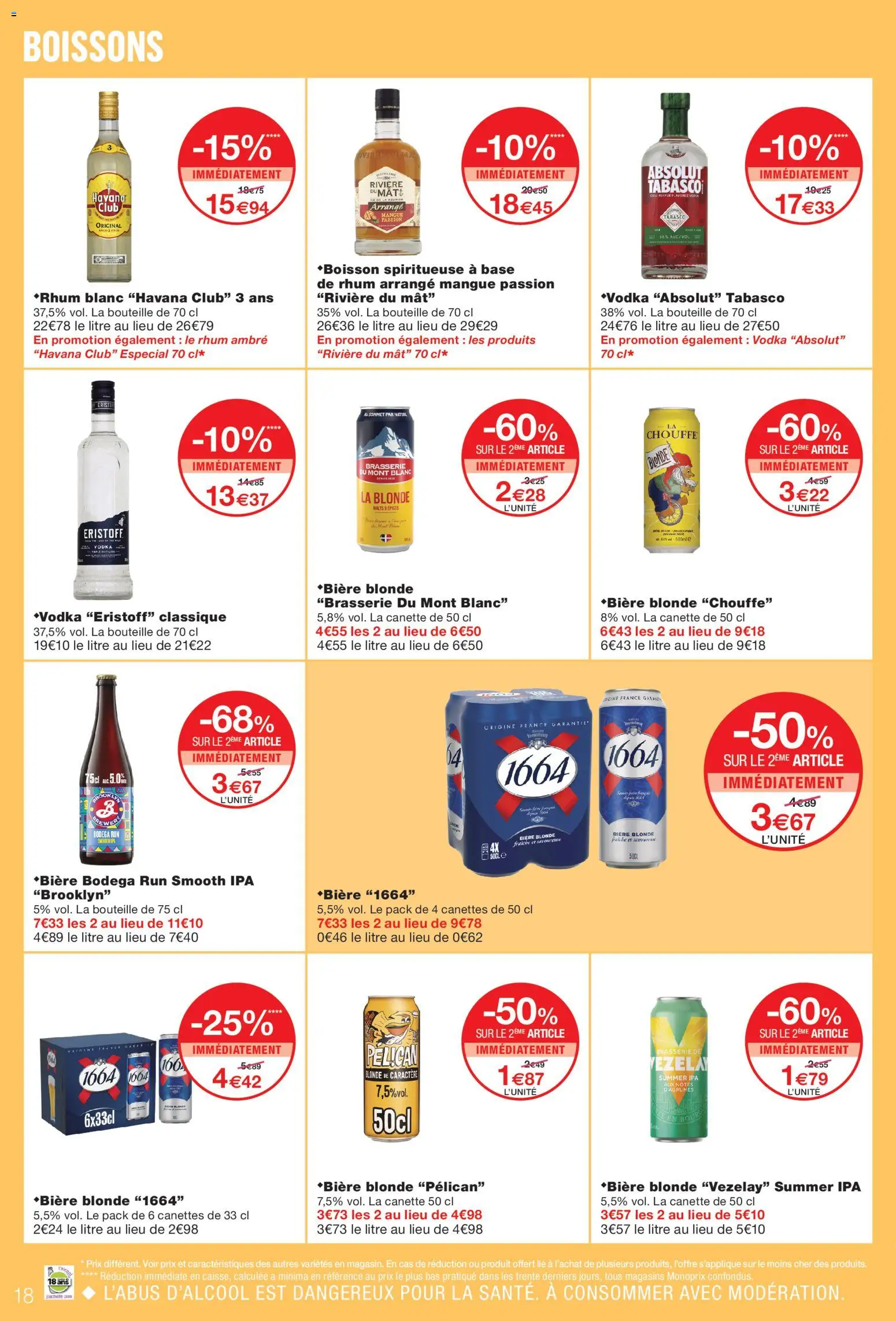 {H1} | Page: 18 | Produits: Boisson, Boissons, Bière blonde, Bière