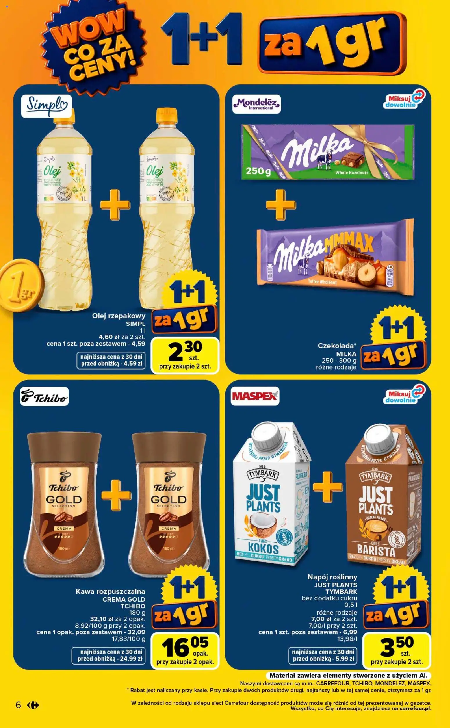Carrefour gazetka - Wow co za ceny od 10.08.2026 | Strona: 6 | Produkty: Napój roślinny, Milka, Kawa, Kokos