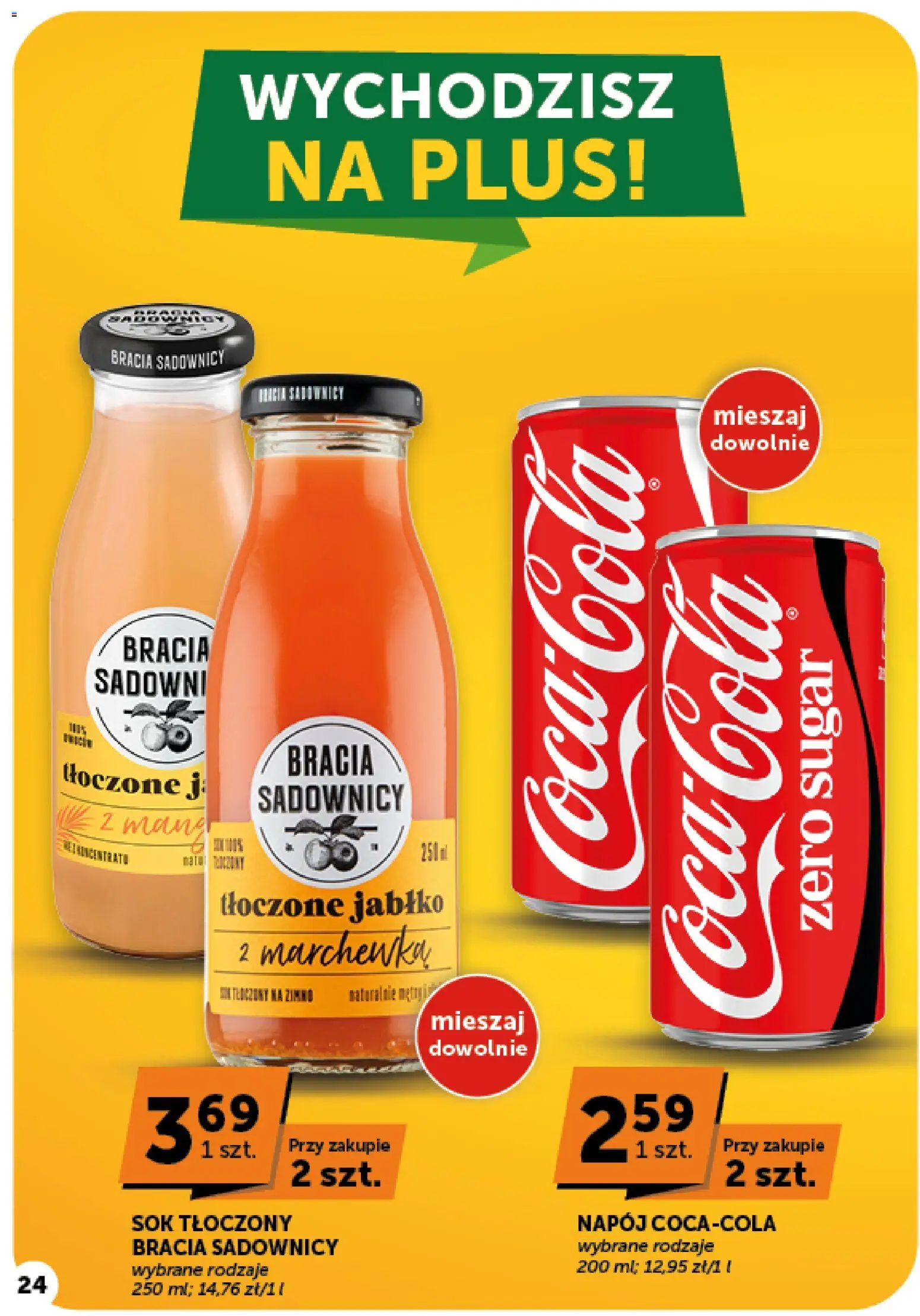 Groszek gazetka od 08.10.2026 | Strona: 24 | Produkty: Coca cola, Sok, Marchewka