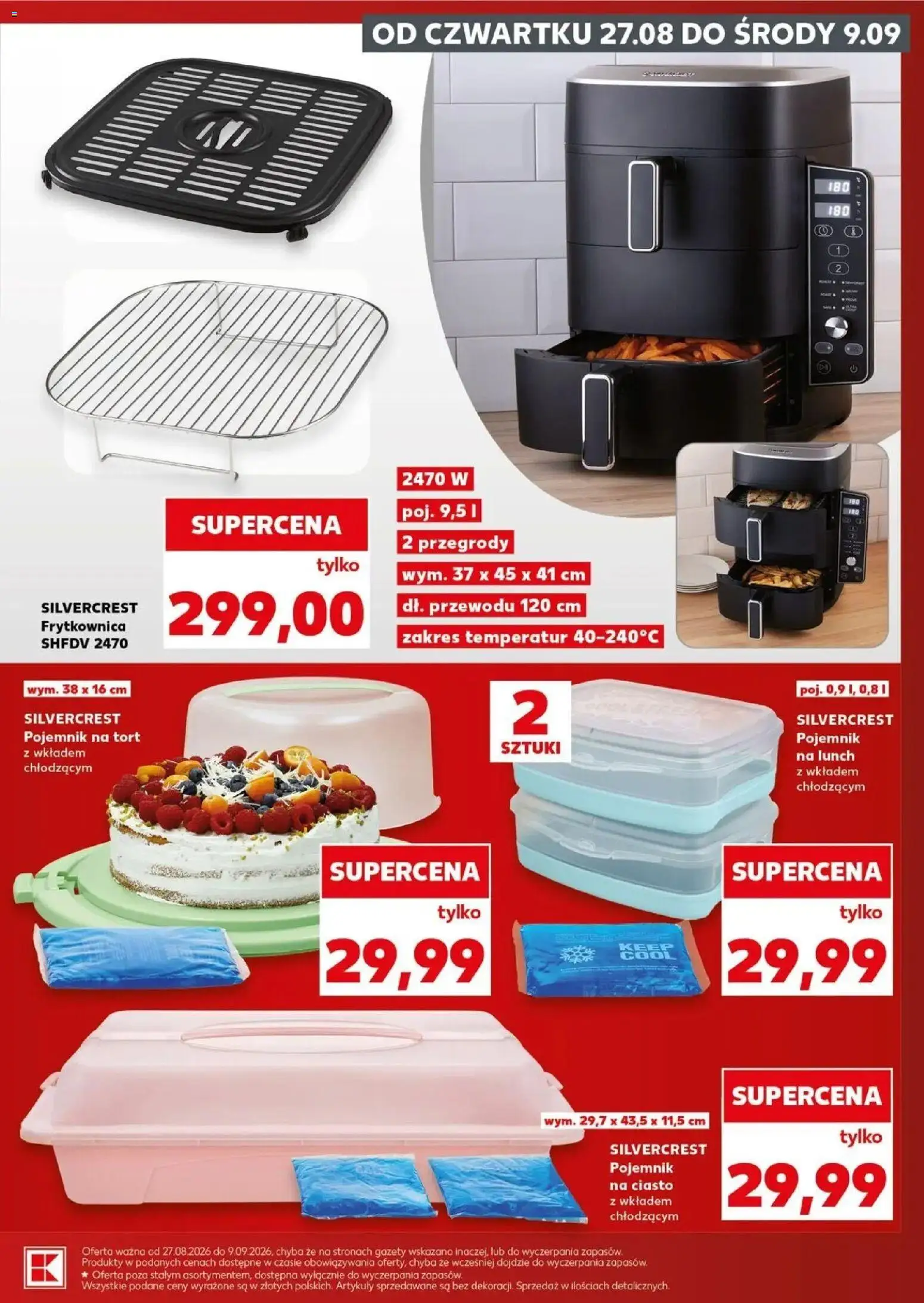 Kaufland gazetka - Złap Okazje od 27.08.2026 - od jutra PDF | Strona: 5 | Produkty: Pojemnik na lunch, Ciasto, Frytkownica, Gazety