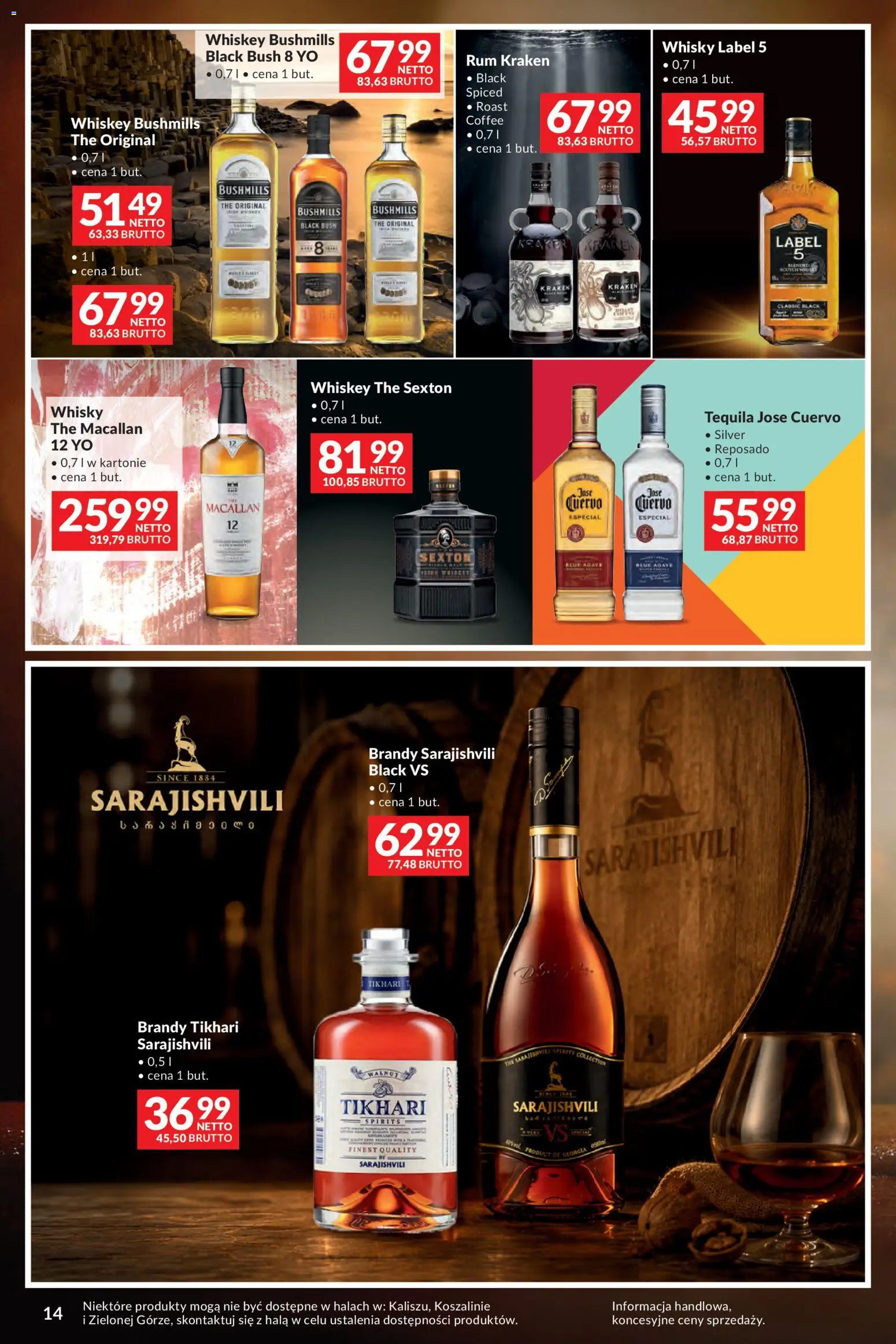 Makro gazetka - Whisky od 29.09.2026 | Strona: 14 | Produkty: Whisky Label 5, Label 5, Rum Kraken, Whisky