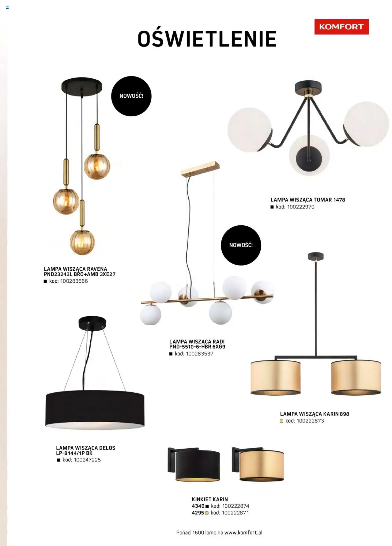 Komfort Gazetka - Katalog Meble od 01.09.2024 | Strona: 65 | Produkty: Lampa