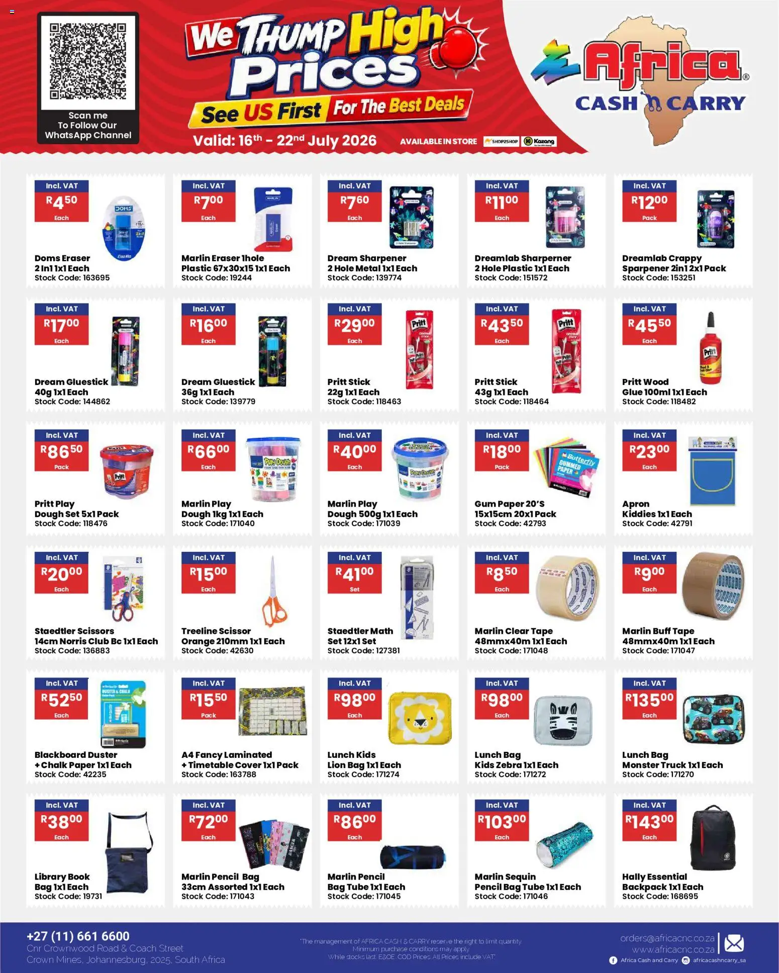 New Africa Cash & Carry catalogue – valid from 16/07/2026 | Page: 58 | Products: Pencil, Cover, Stock, Paper