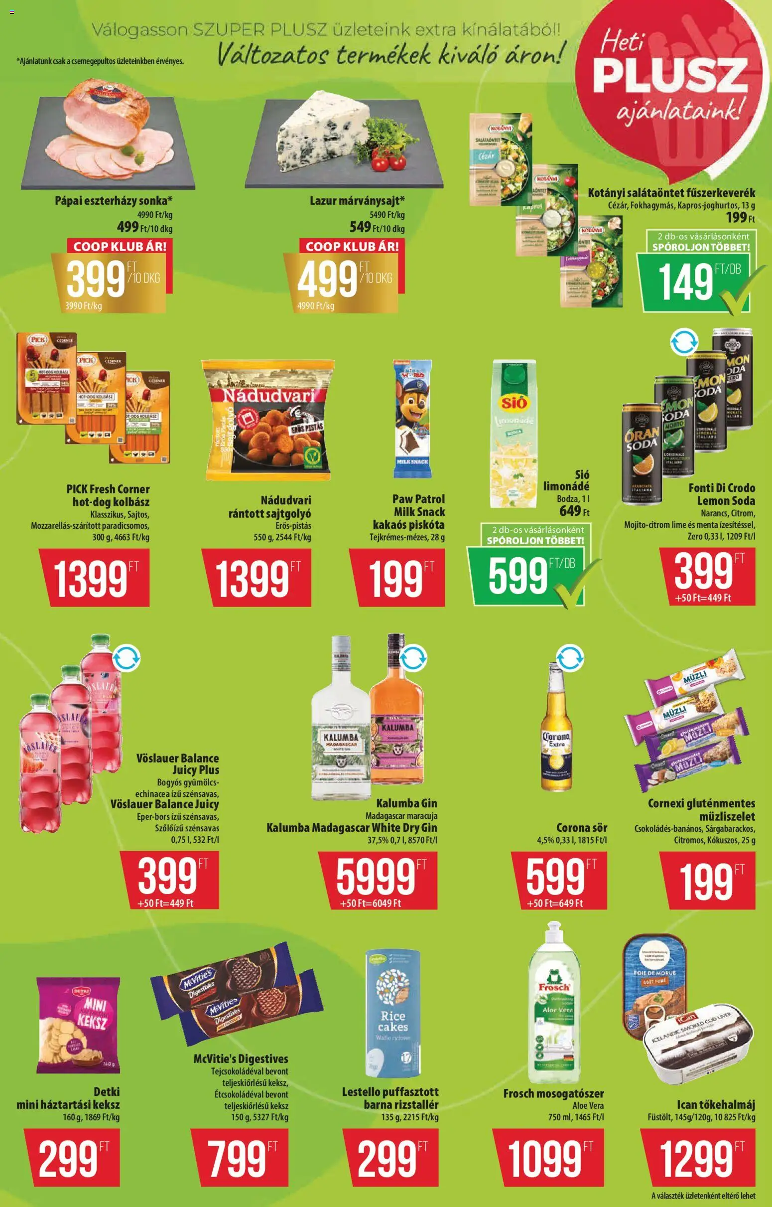 COOP akciós ujság - amely érvényes a következő dátumtól: 2026.07.30. | Oldal: 7 | Termékek: Háztartási keksz, Corona sör, Tőkehalmáj, Pick