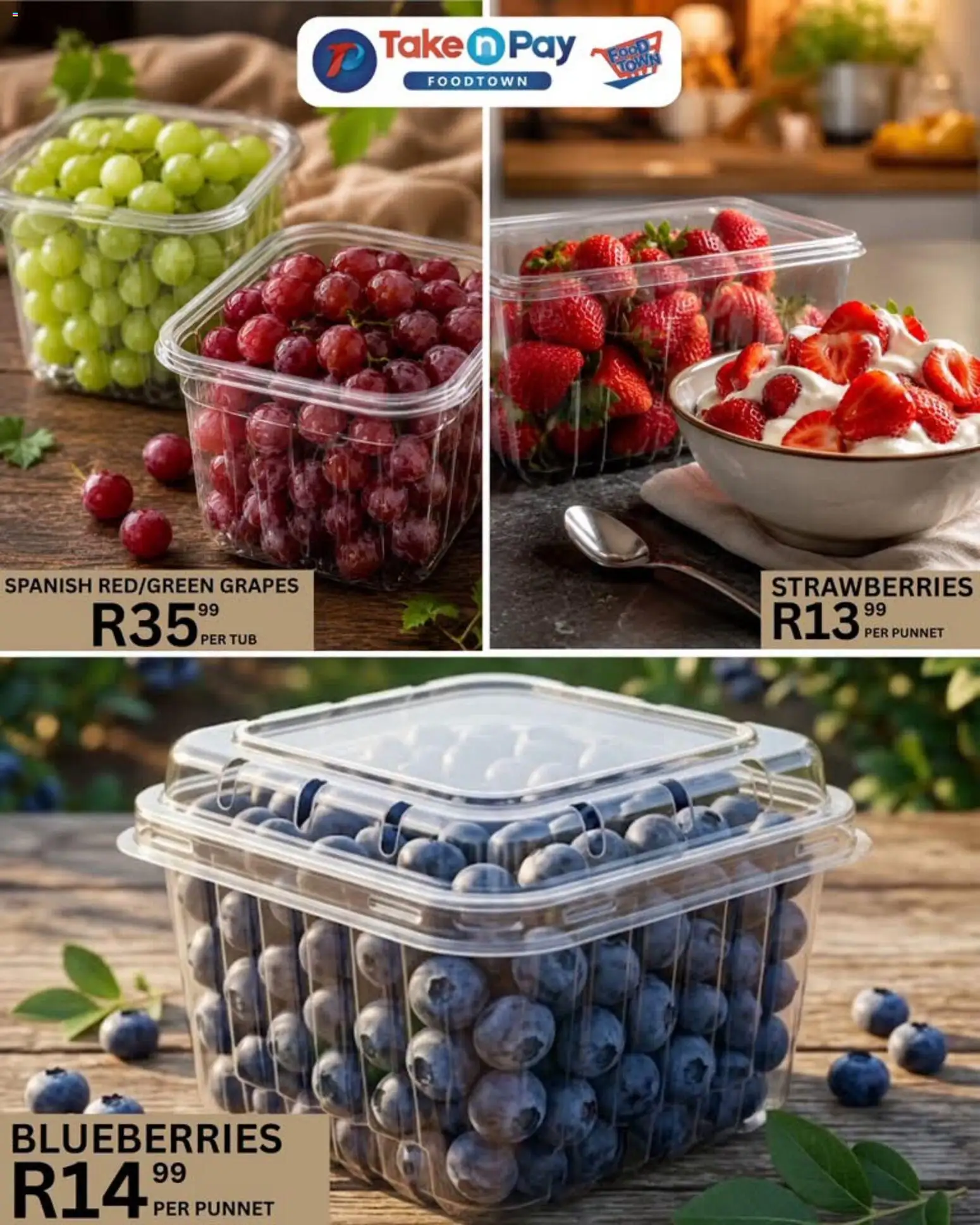 New Take n Pay catalogue – valid from 18/09/2026 | Page: 13 | Products: Blueberries, Strawberries, Grapes