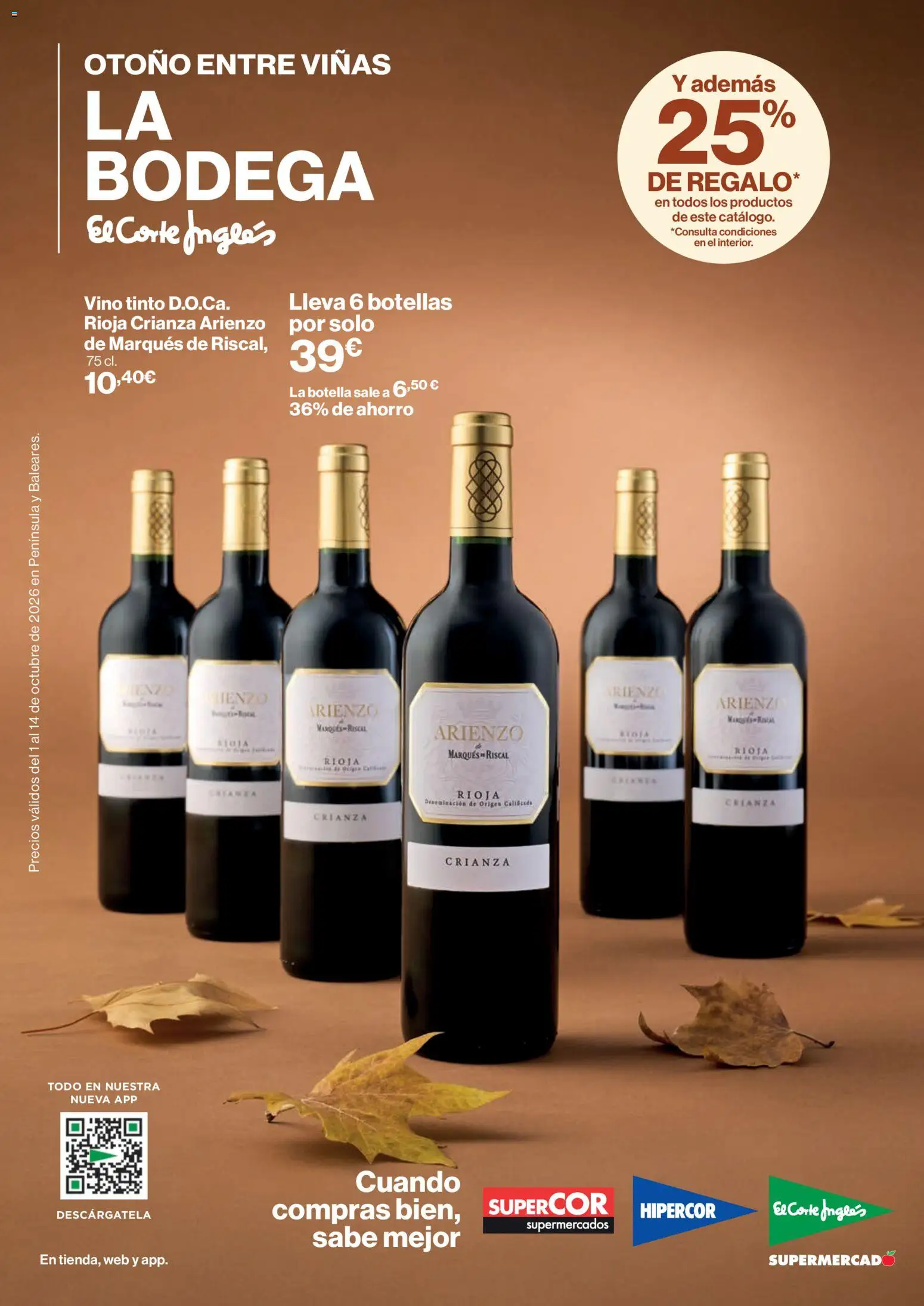 Supercor - Bodega octubre 26 │ válido desde el 01/10/2026 | Página: 1 | Productos: Vino tinto, Vino