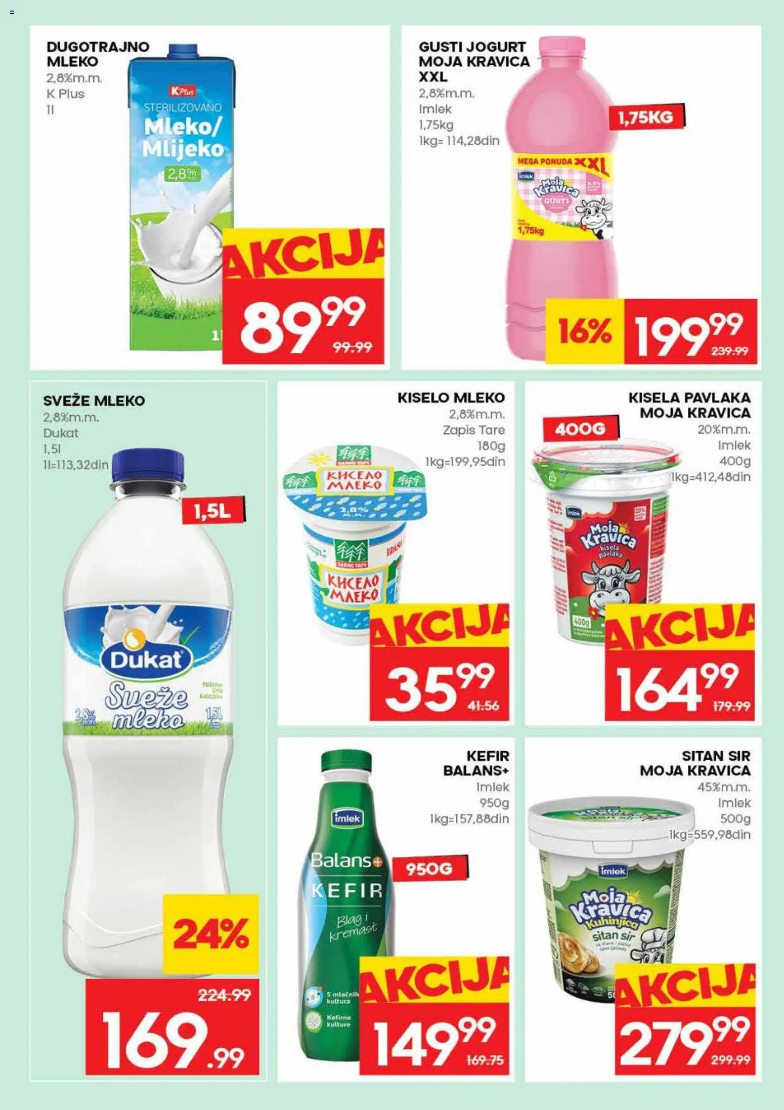 Idea katalog - važi od 16.04.2026 | Strana: 10 | Proizvode: Sveže mleko, Mleko, Jogurt, Pavlaka