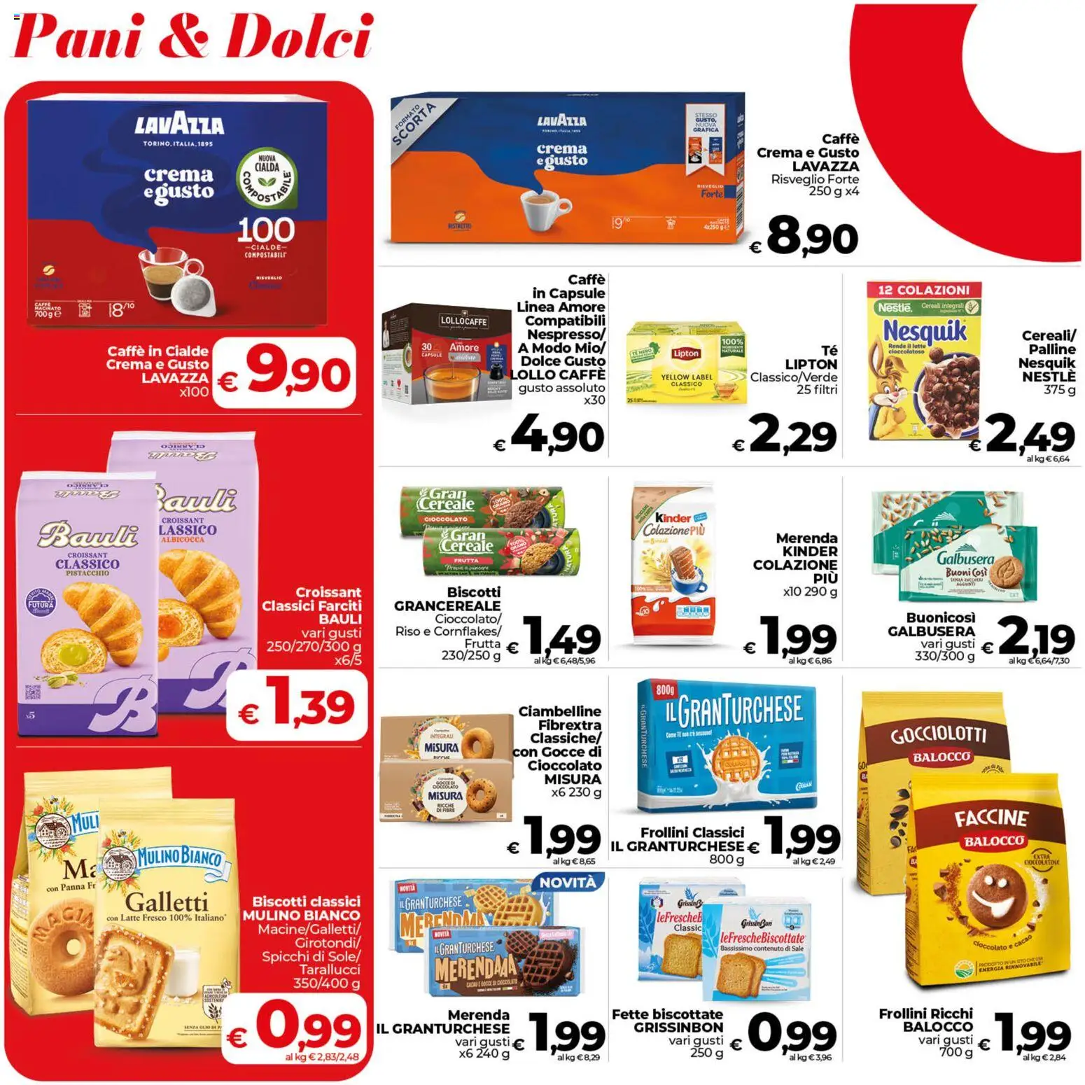 Volantino COOP del 30/07/2026 | Pagina: 22 | Prodotti: Latte, Cacao, Fette biscottate, Lavazza