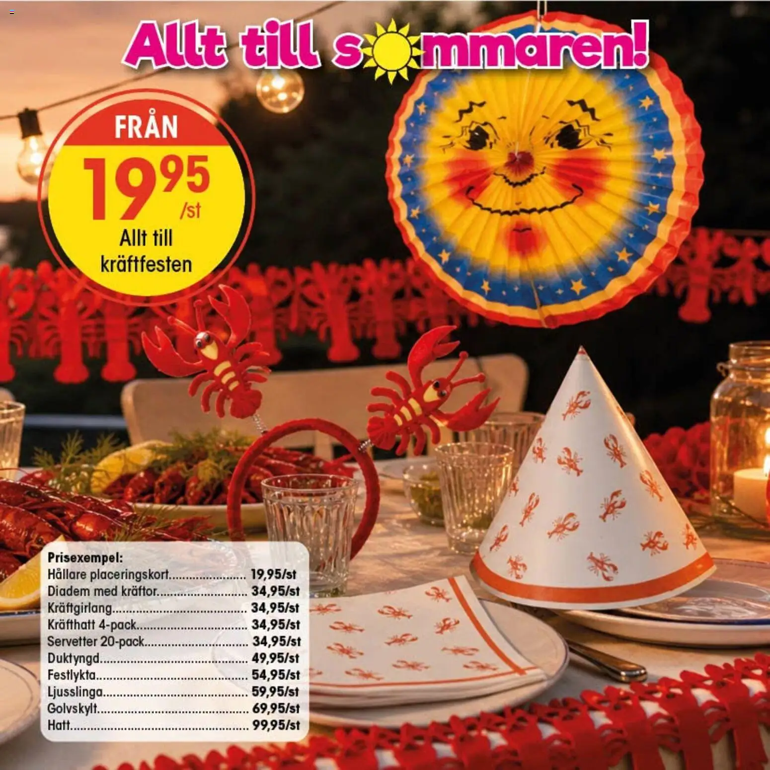 EKO reklamblad aktuell från 20/07/2026 | Sida: 5 | Produkter: Diadem, Hatt, Servetter, Ljusslinga