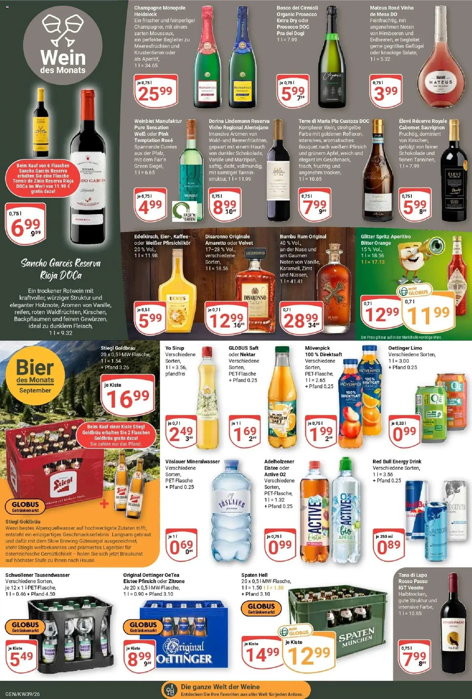 Globus Prospekt Gensingen (ab 21.09.2026) » Angebote online | Seite: 20 | Produkte: Kaffee, Rum, Vanille, Pfirsich