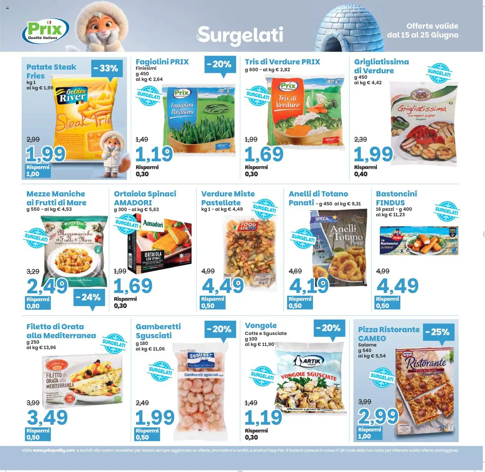 Volantino Prix del 15.06.2026 | Pagina: 10 | Prodotti: Salame, Verdure, Frutti di mare, Totano