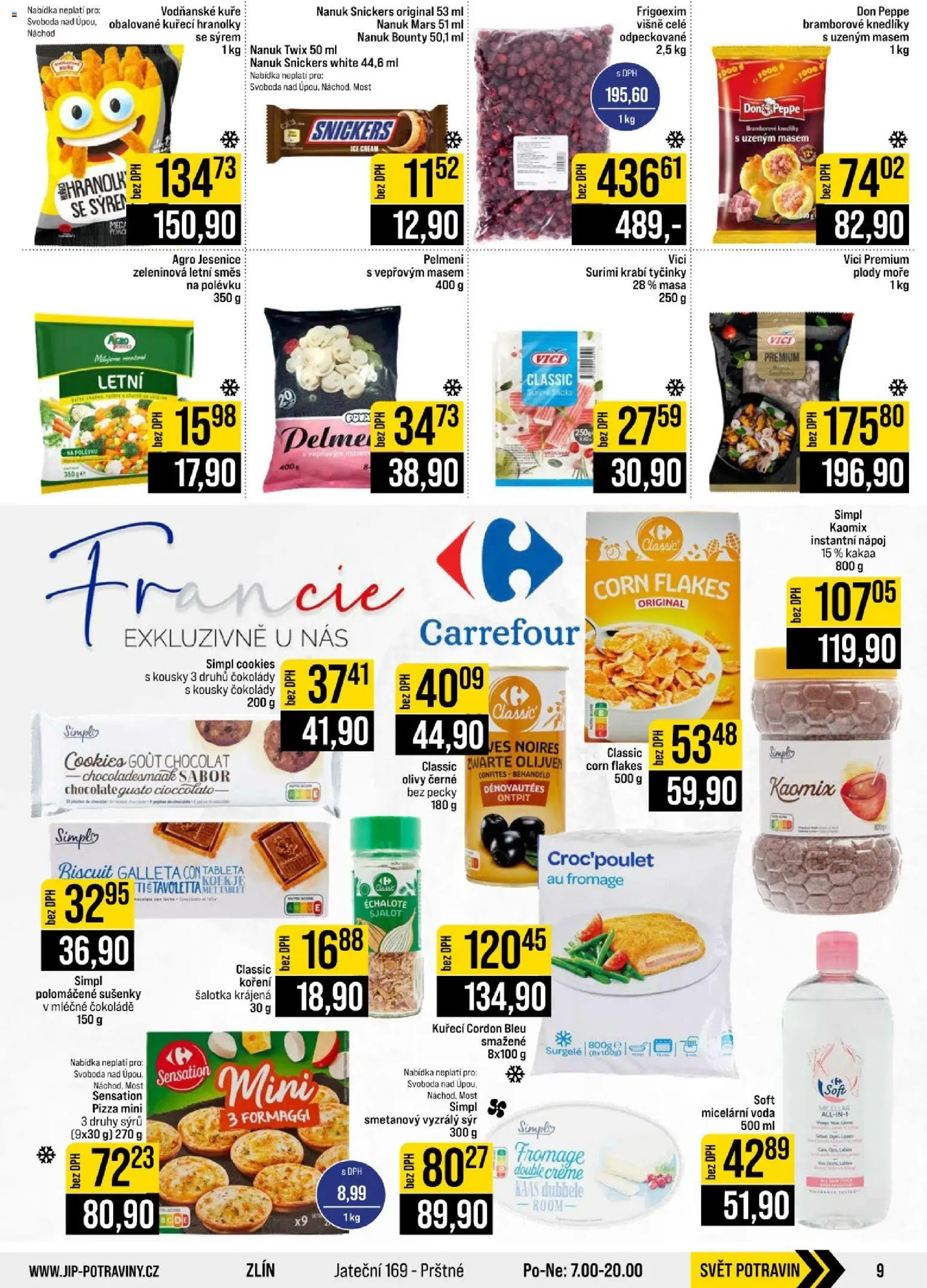 Jip leták - Cash & Carry od 14.10.2026 | Strana: 9 | Produkty: Cookies, Pelmeni, Surimi, Snickers