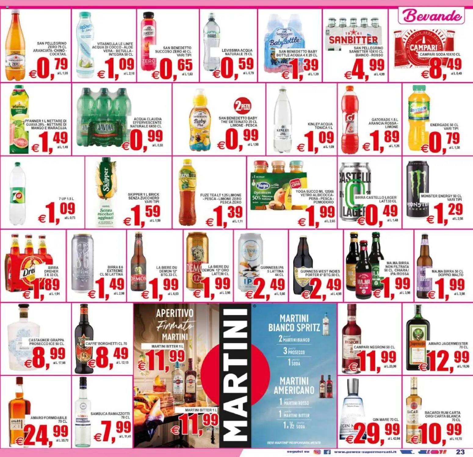 Volantino Pewex del 02/09/2026 | Pagina: 23 | Prodotti: Campari, Cocktail, Prosecco, Cocco