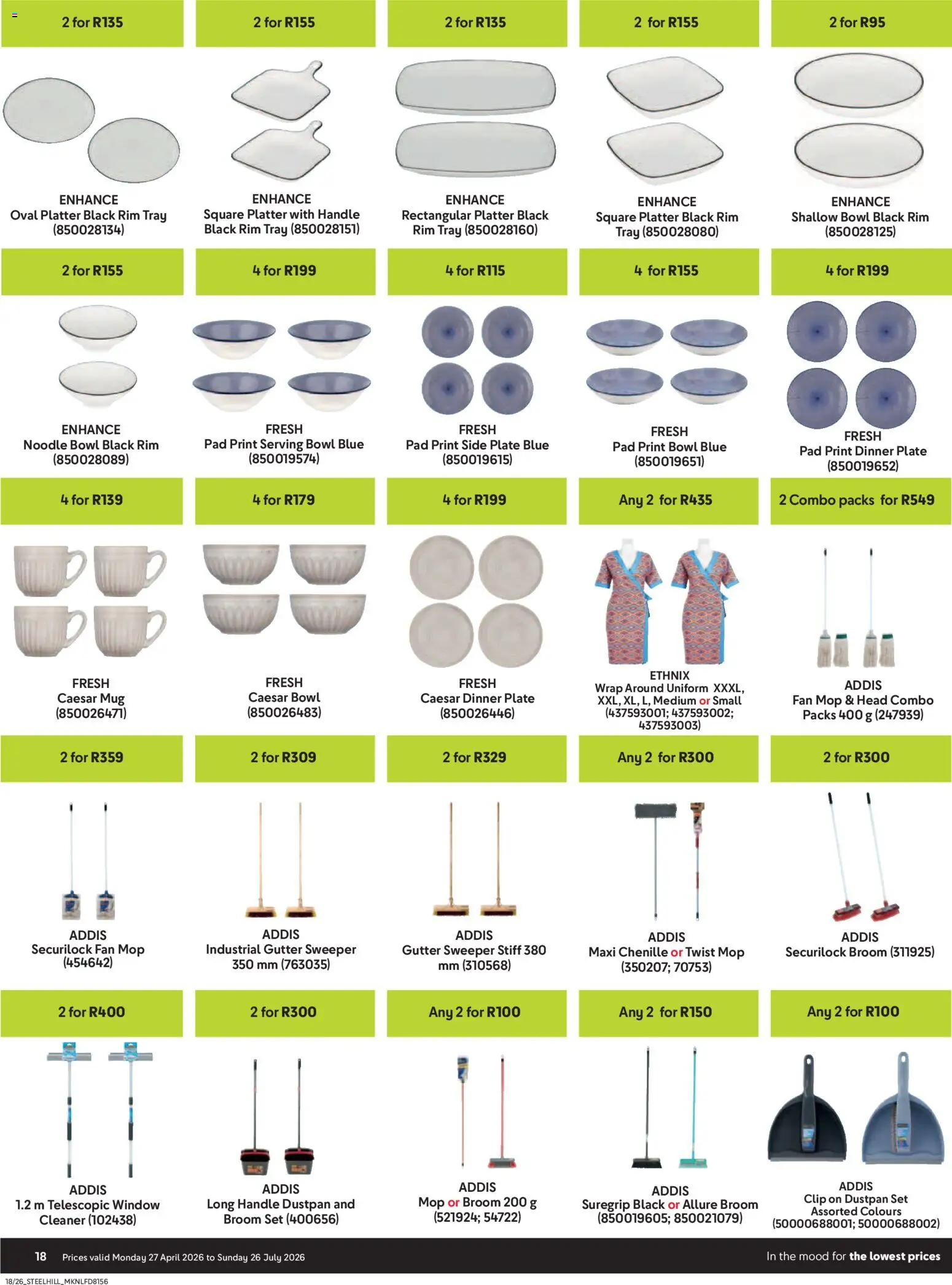 New Makro catalogue – valid from 27.04.2026 | Page: 18 | Products: Platter, Fan, Broom, Mug
