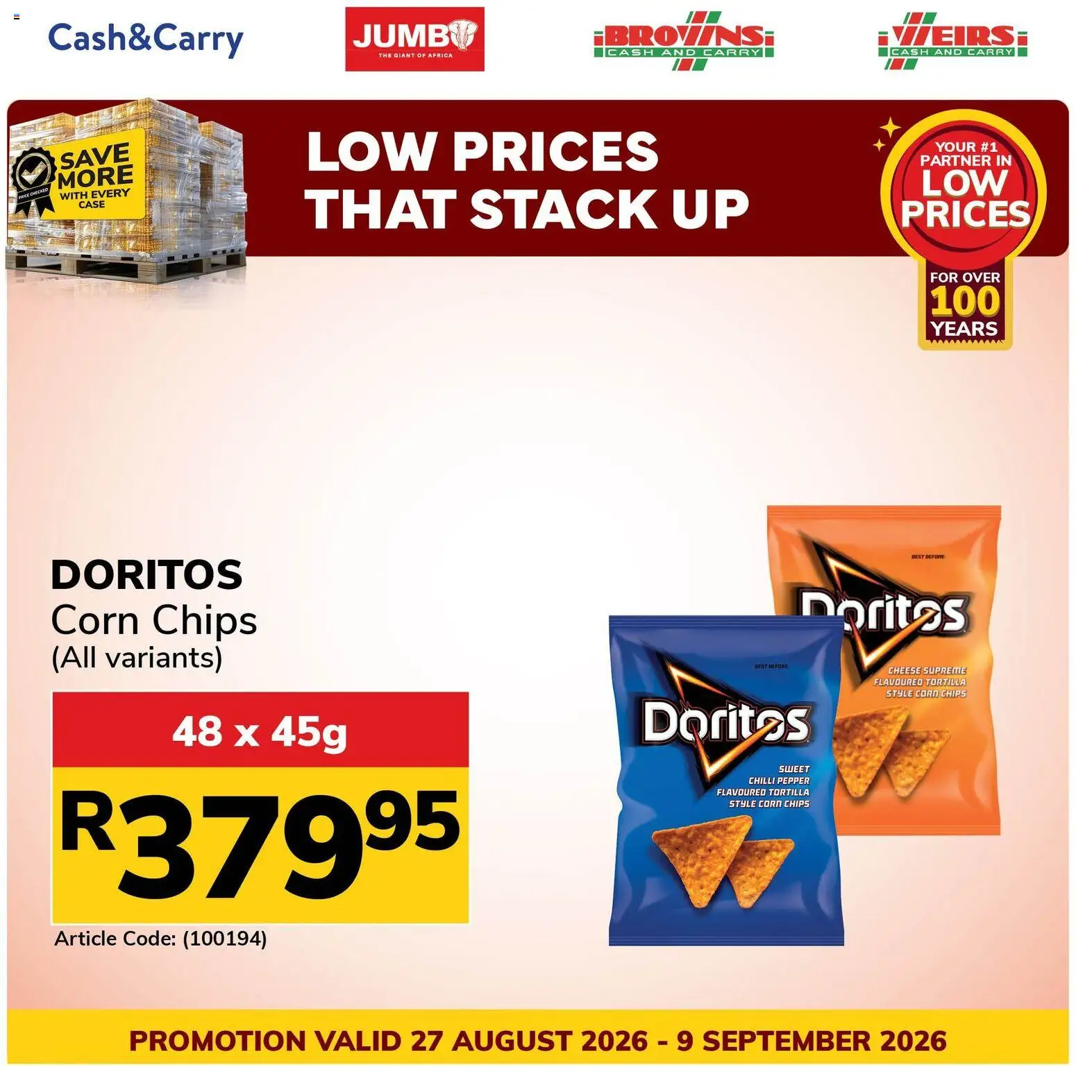 New Jumbo catalogue – valid from 27/08/2026 | Page: 1 | Products: Case, Cheese, Chips, Chilli