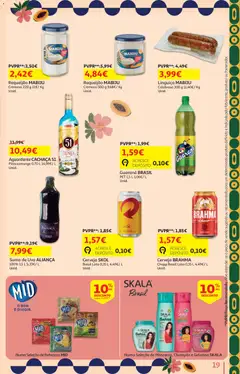 Pré-visualização Auchan - Férias de Verão - Tempos Livres válido de 07/07/2026 | Página: 19 | Produtos: Gelatina, Linguiça, Requeijão, Cerveja