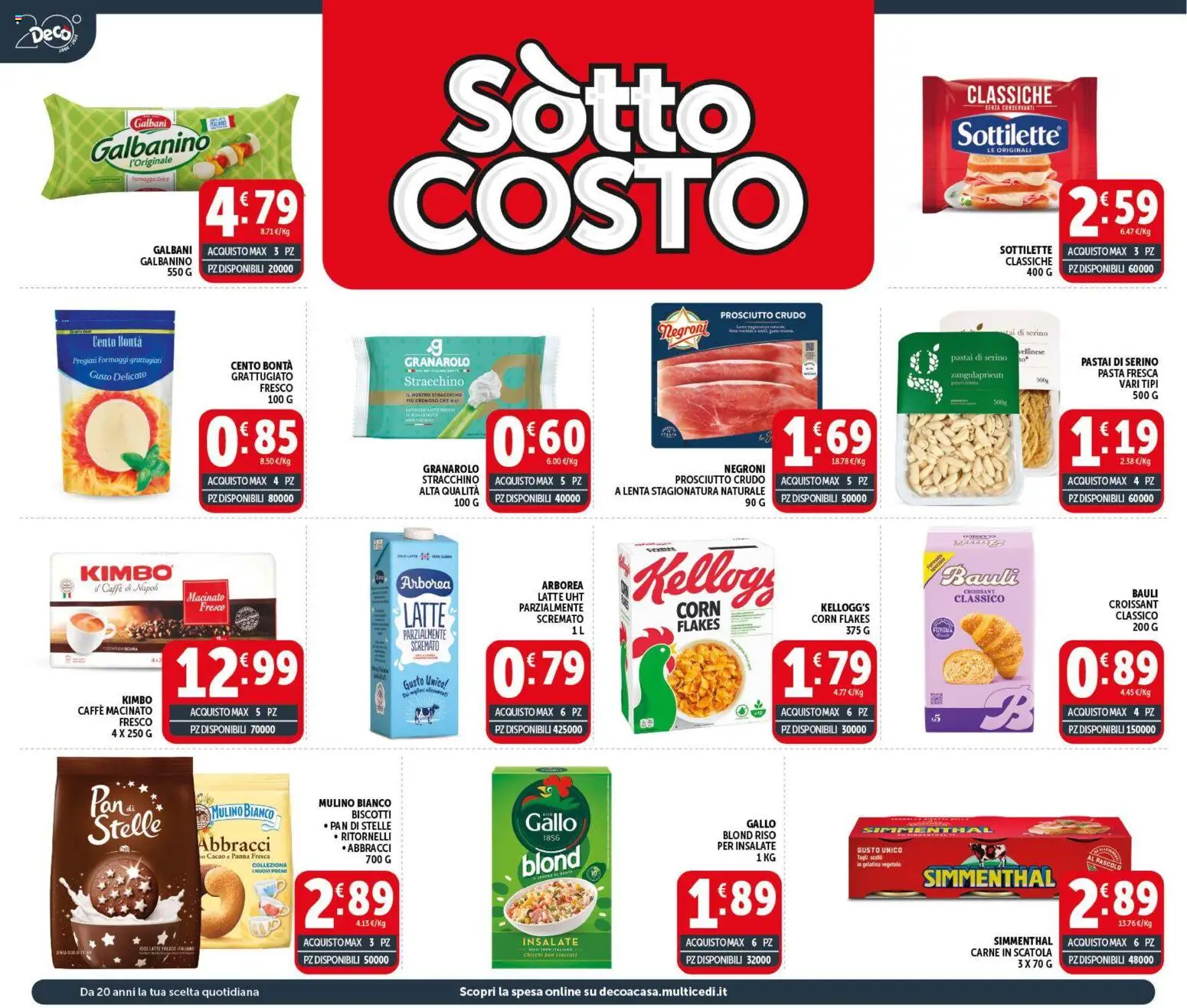Volantino Decò del 29.05.2026 | Pagina: 2 | Prodotti: Riso, Panna, Pasta, Croissant