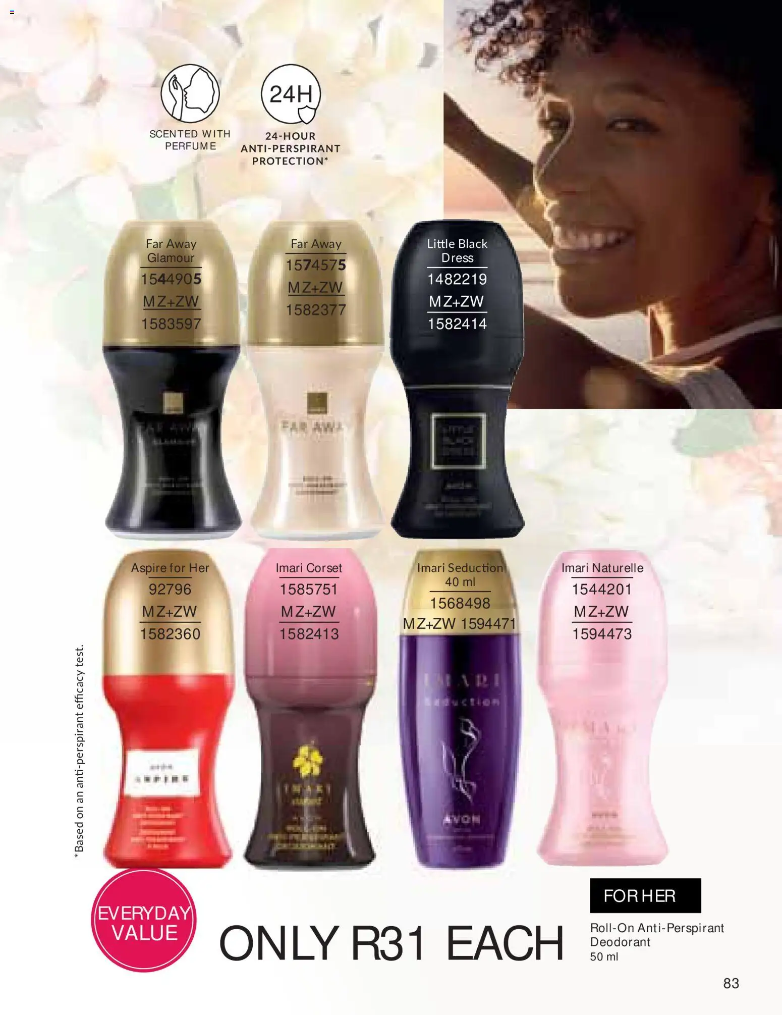 New Avon catalogue – valid from 01/07/2026 | Page: 83 | Products: Dress, Perfume, Deodorant, Antiperspirant