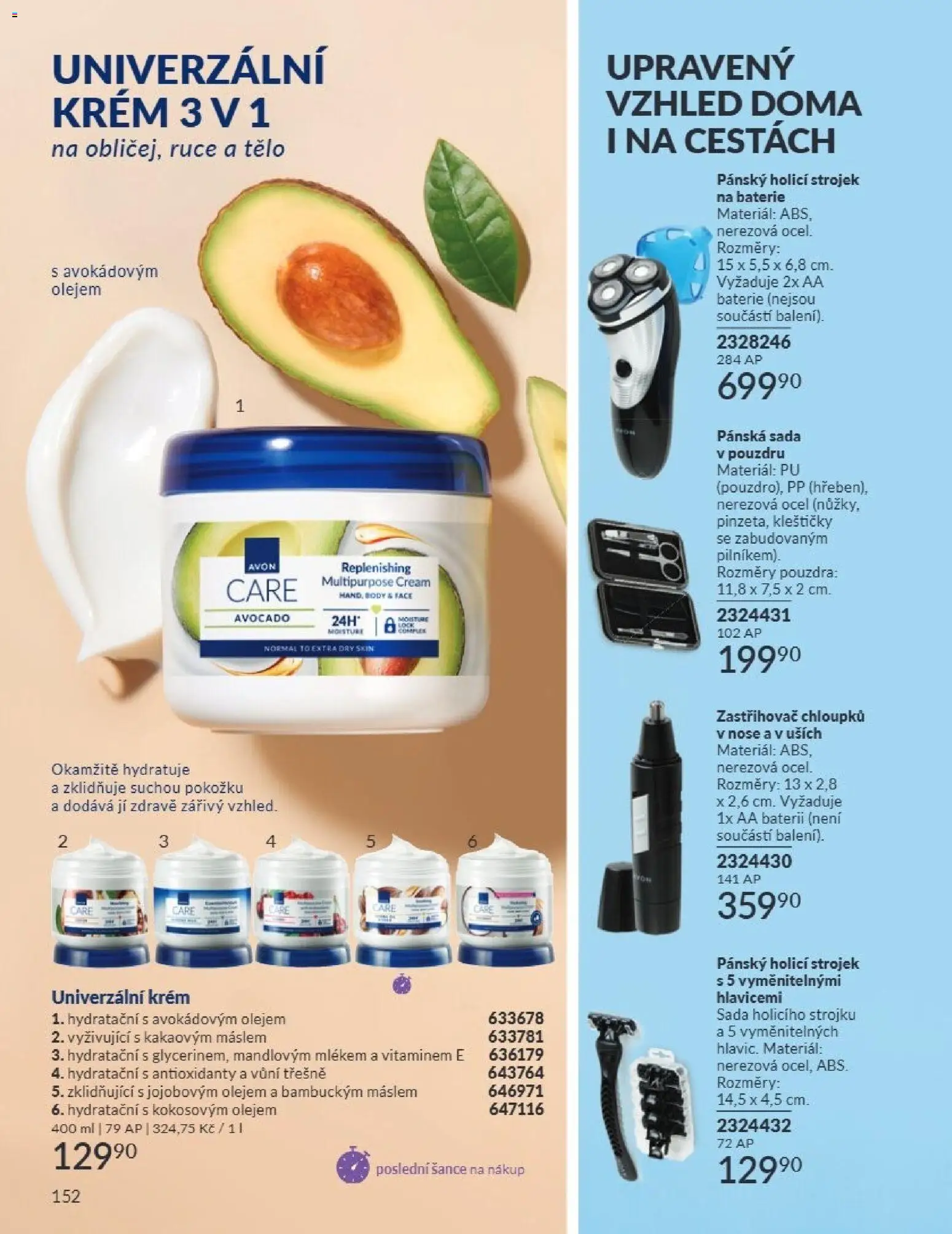Avon Katalog 07/2026 od 01.07.2026 | Strana: 152 | Produkty: Třešně, Zastřihovač, Zastřihovač chloupků, Body
