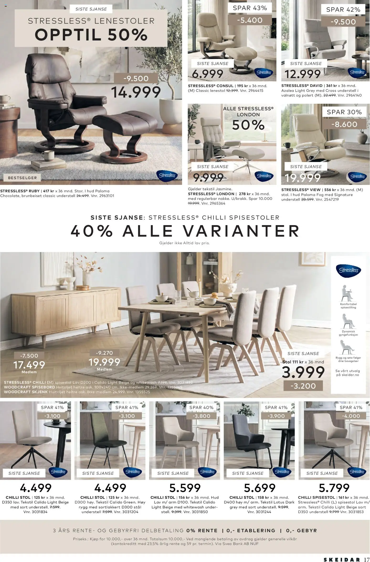 {H1} | Side: 17 | Produkter: Spisestol, Chilli, Lenestol, Stol