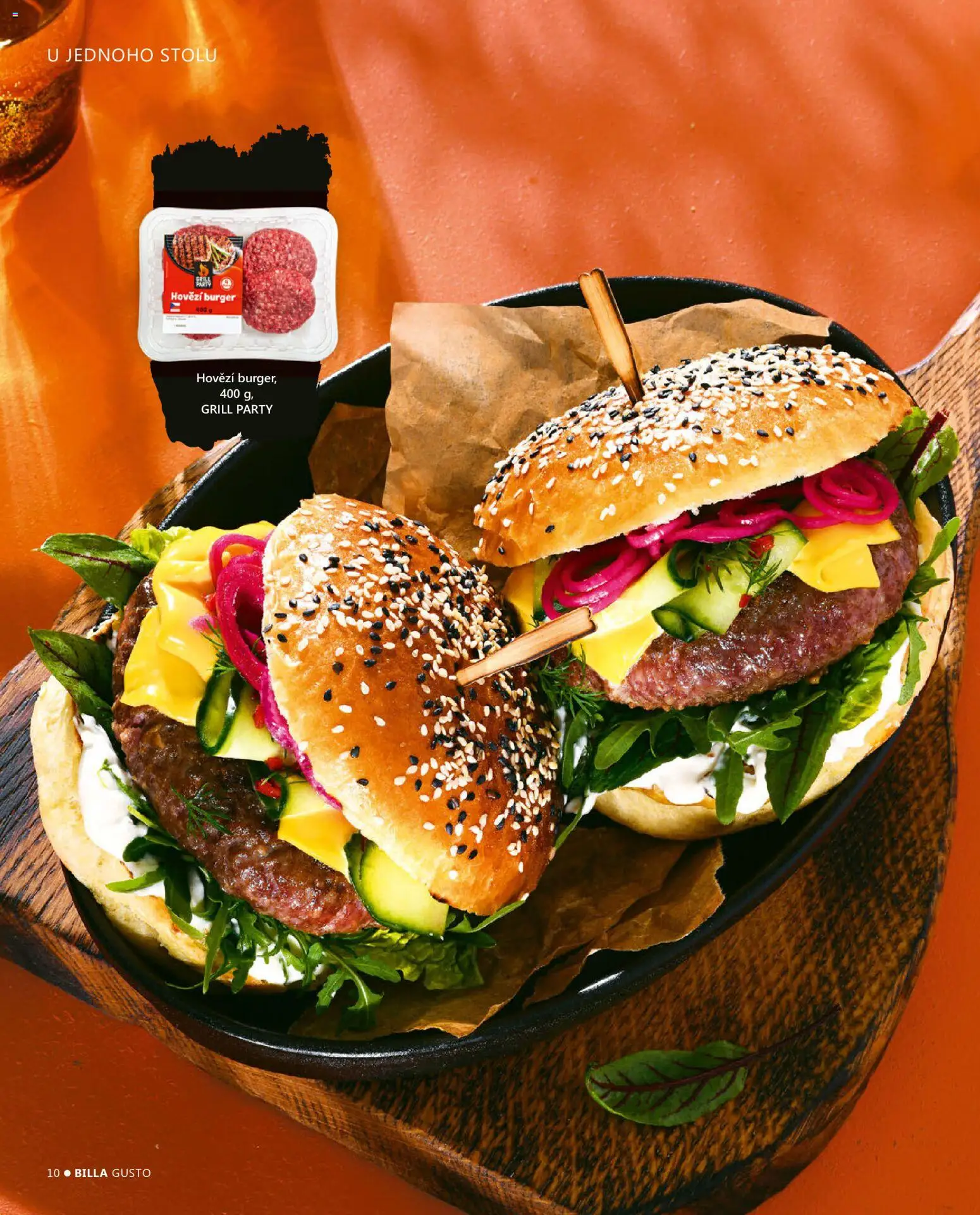 Billa leták - Gusto: Léto 2026 od 01.06.2026 | Strana: 10 | Produkty: Burger, Hovězí, Hovězí burger