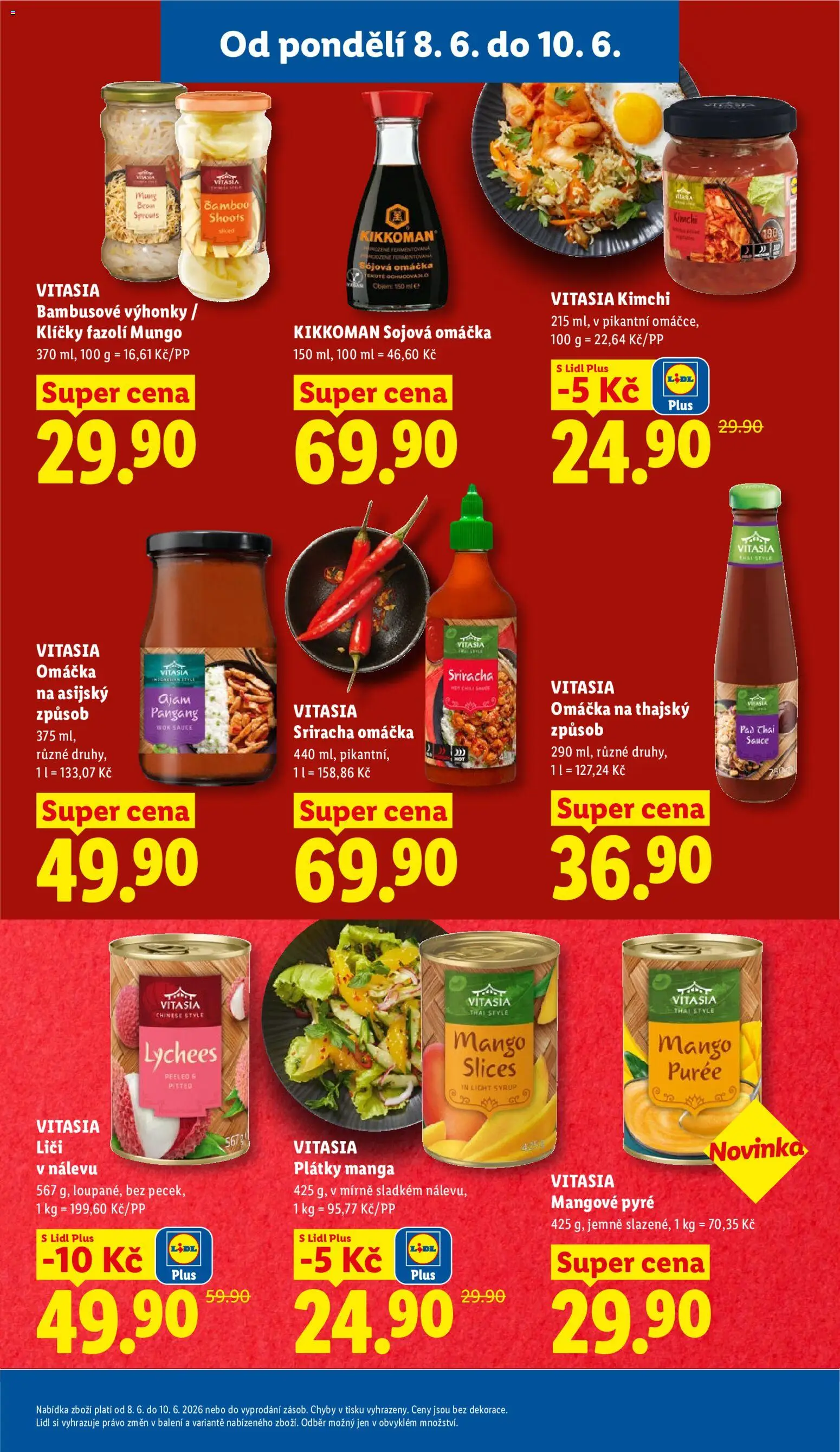 Lidl leták od 08.06.2026 | Strana: 21 | Produkty: Bambusové výhonky, Mango, Sriracha, Sójová omáčka