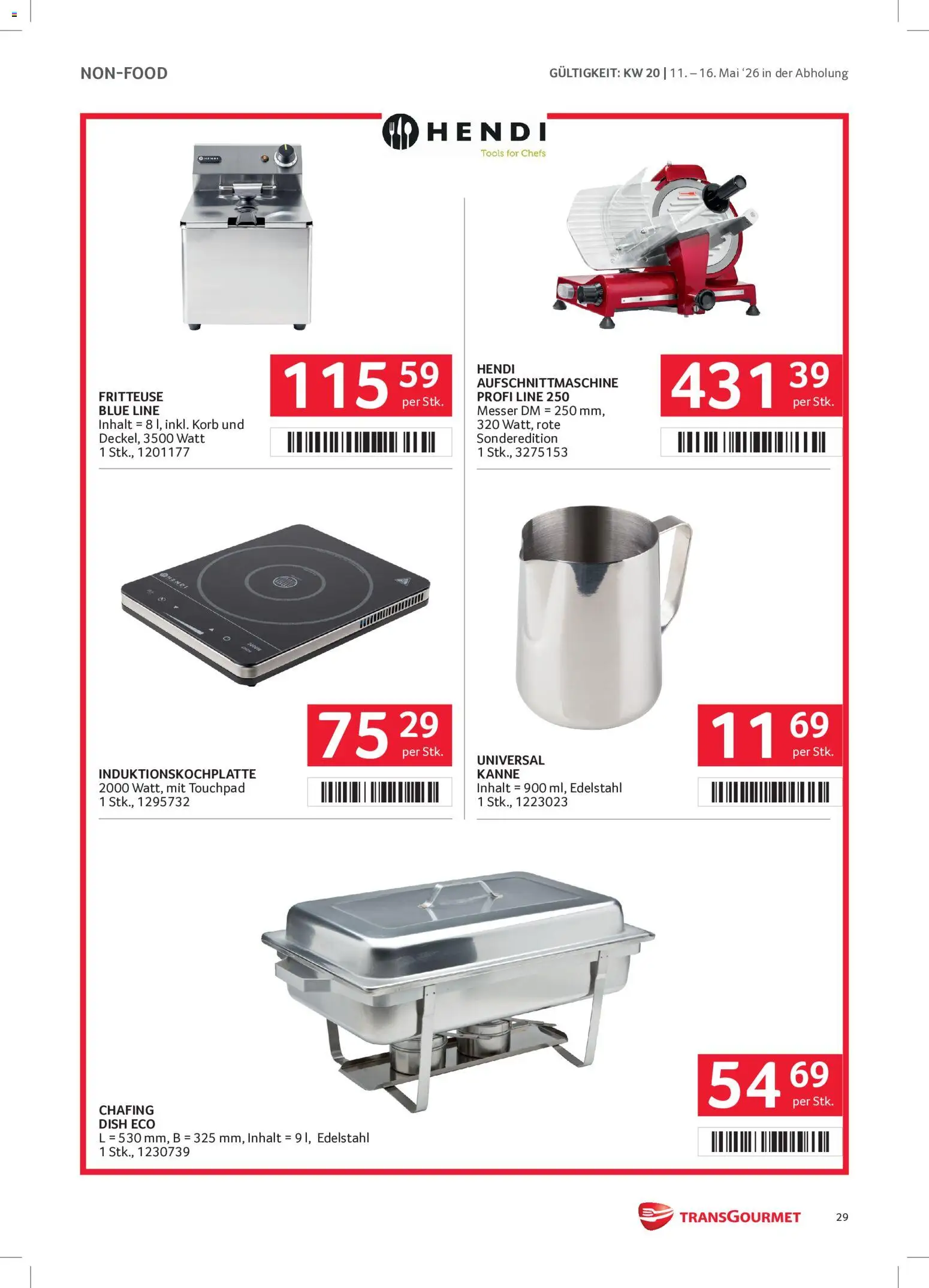 Transgourmet Flugblatt gültig ab 11.05.2026 | Seite: 29 | Produkte: Korb
