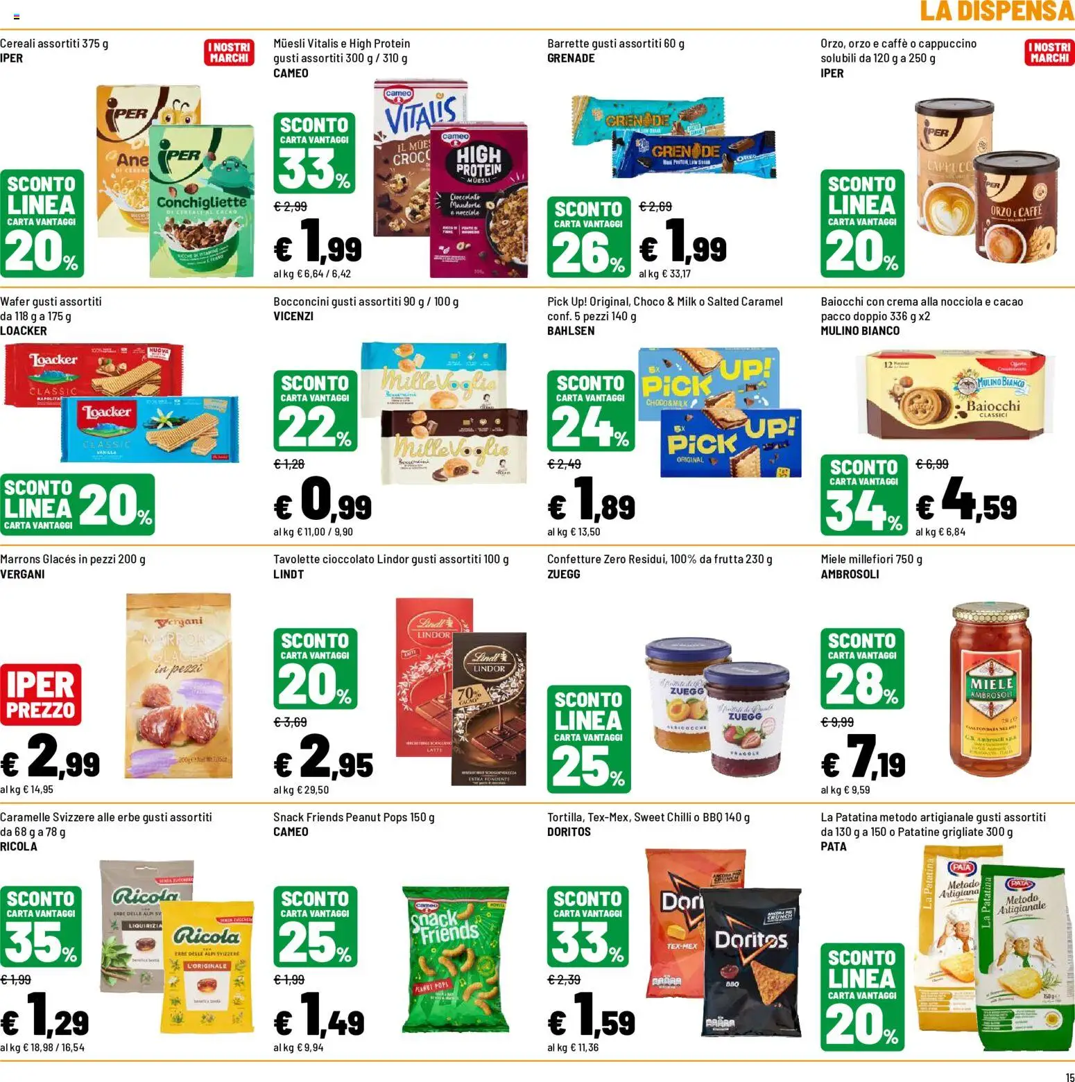 Volantino Iper del 12/10/2026 | Pagina: 15 | Prodotti: Crema, Cioccolato, Frutta, Mandorle