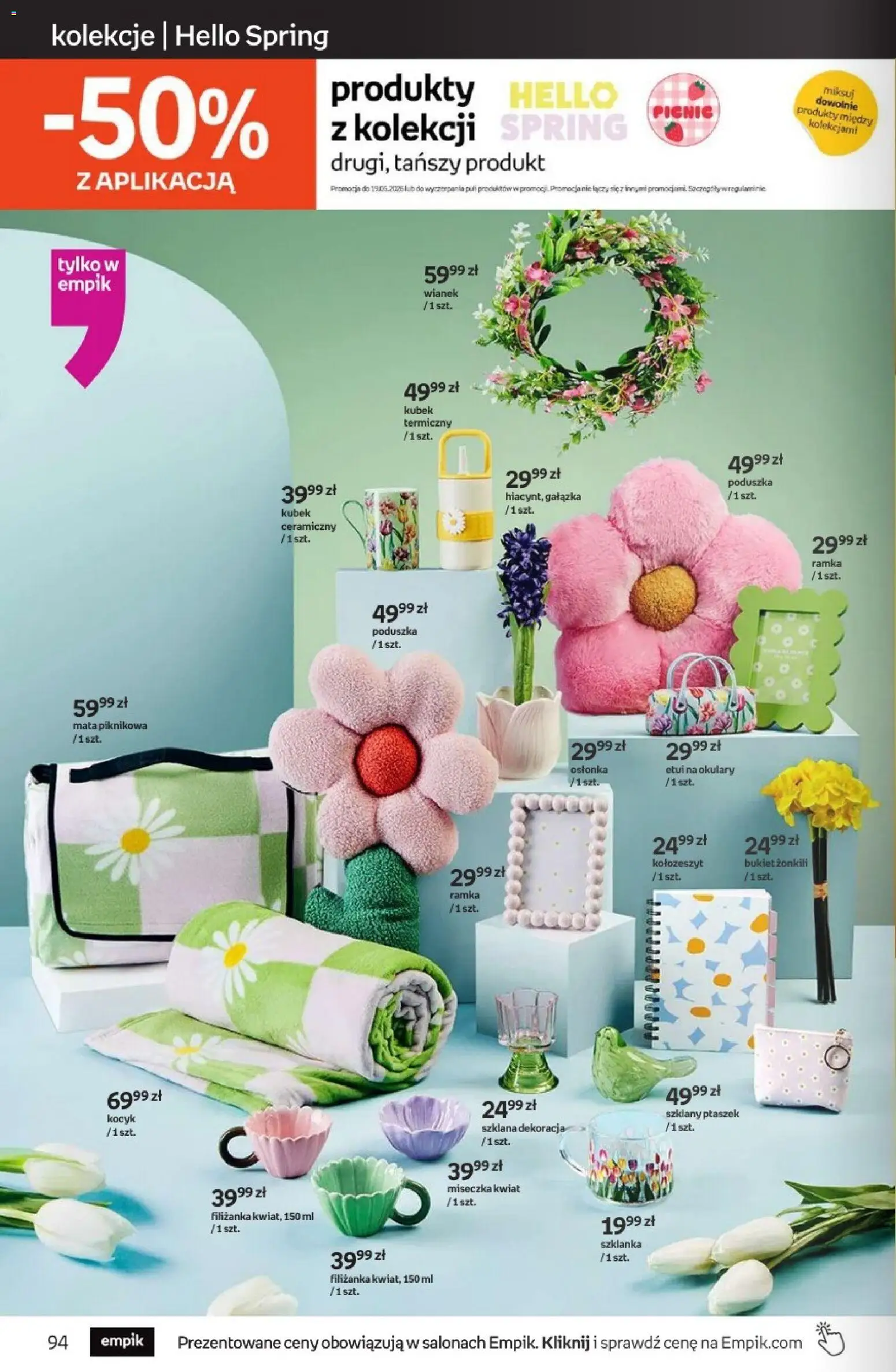 Empik promocje od 06.05.2026 | Strona: 94 | Produkty: Szklanka, Okulary, Poduszka, Ramka