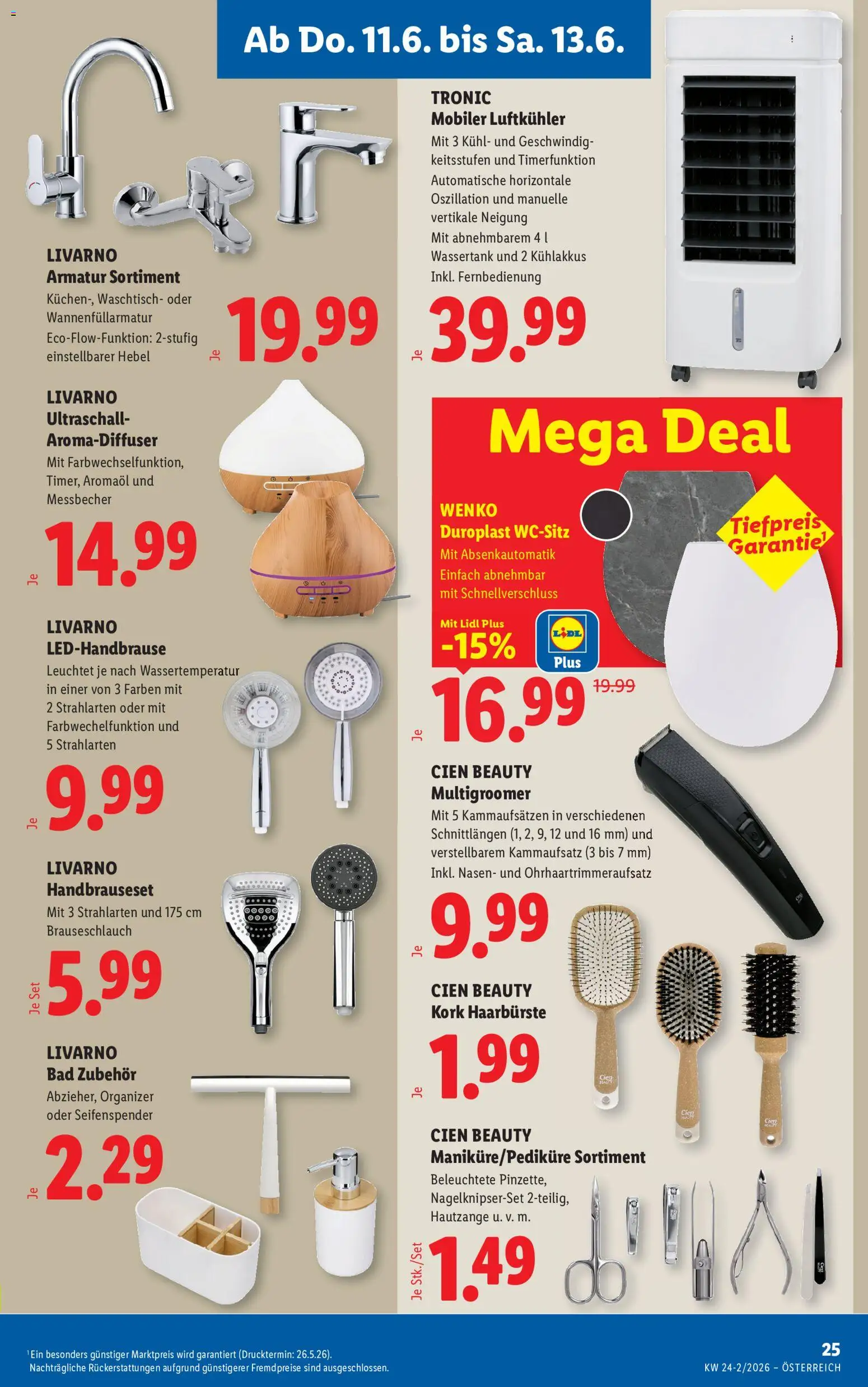 Lidl Flugblatt - Altenmarkt im Pongau, St. Johann im Pongau, Zell am See gültig ab 11.06.2026 | Seite: 31 | Produkte: Bad