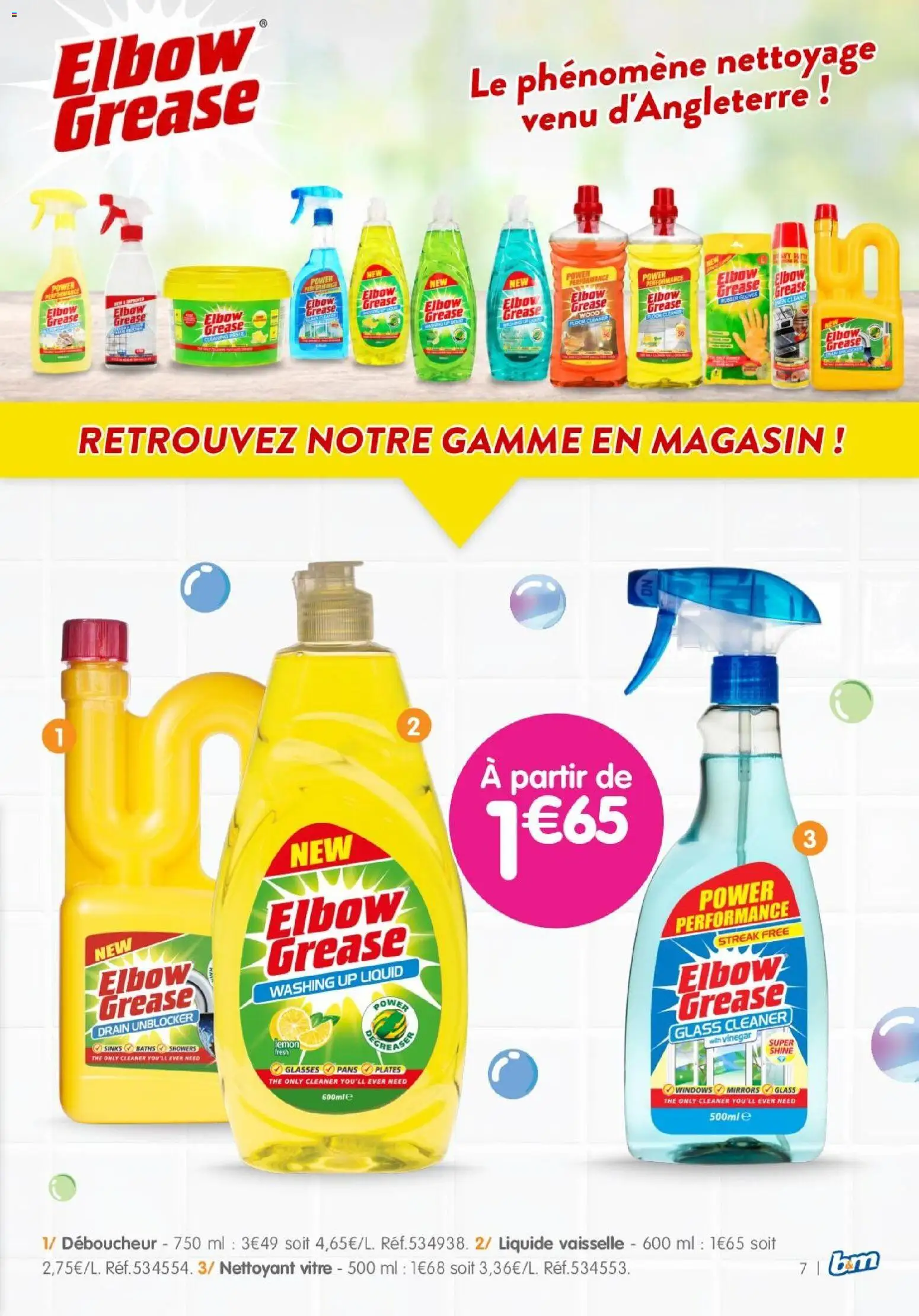 {H1} | Page: 7 | Produits: Vaisselle, Déboucheur, Liquide vaisselle, Thé