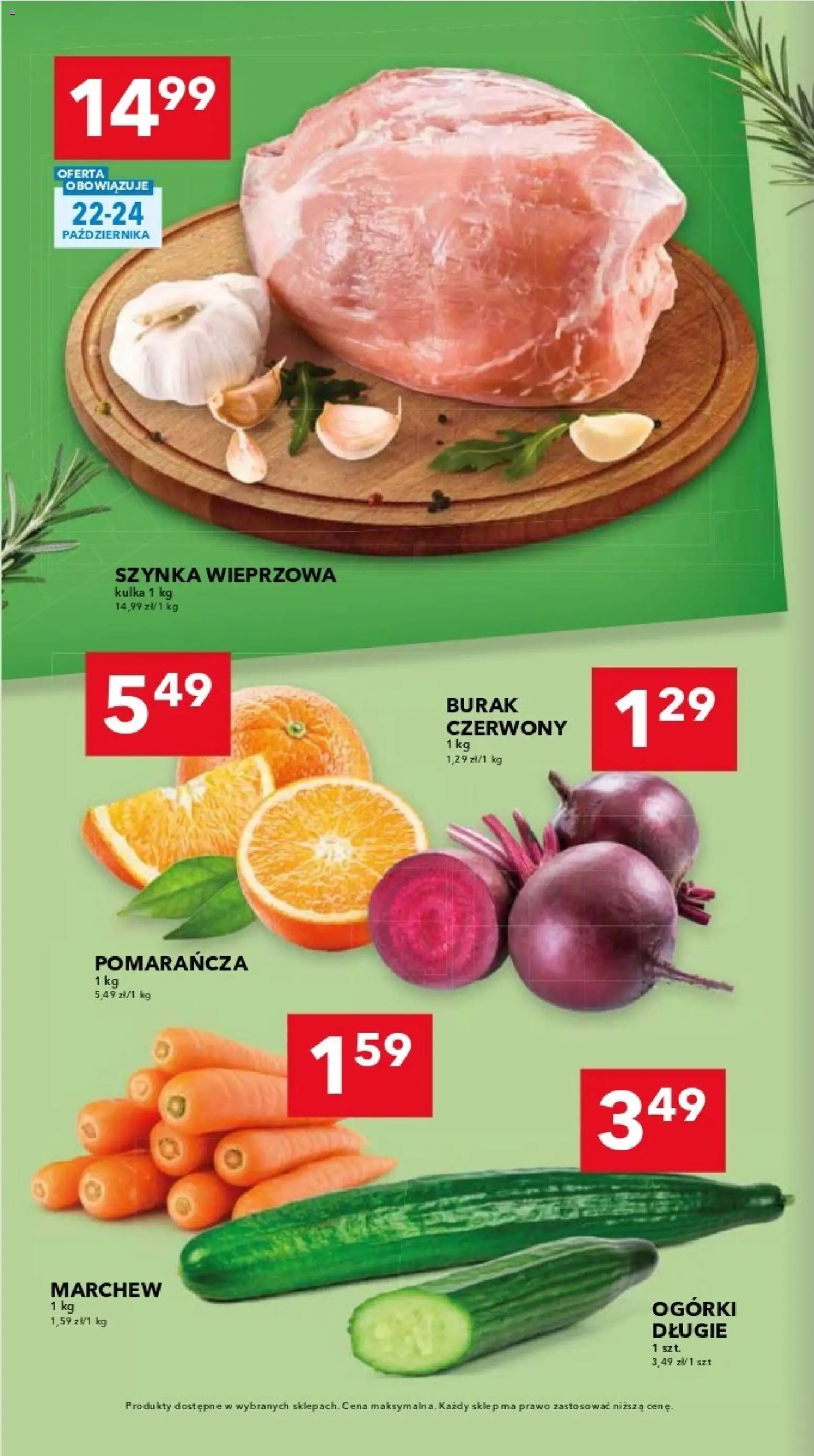 Lewiatan gazetka - Katowice od 22.10.2026 | Strona: 6 | Produkty: Burak, Szynka wieprzowa, Szynka, Ogórki