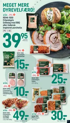 REMA 1000 Frilandsgris Pølser, Pølser 375-400 g gyldig fra 26.05.2026 | Side: 11 | Produkter: Koteletter, Schnitzler, Flæskesvær, Grill